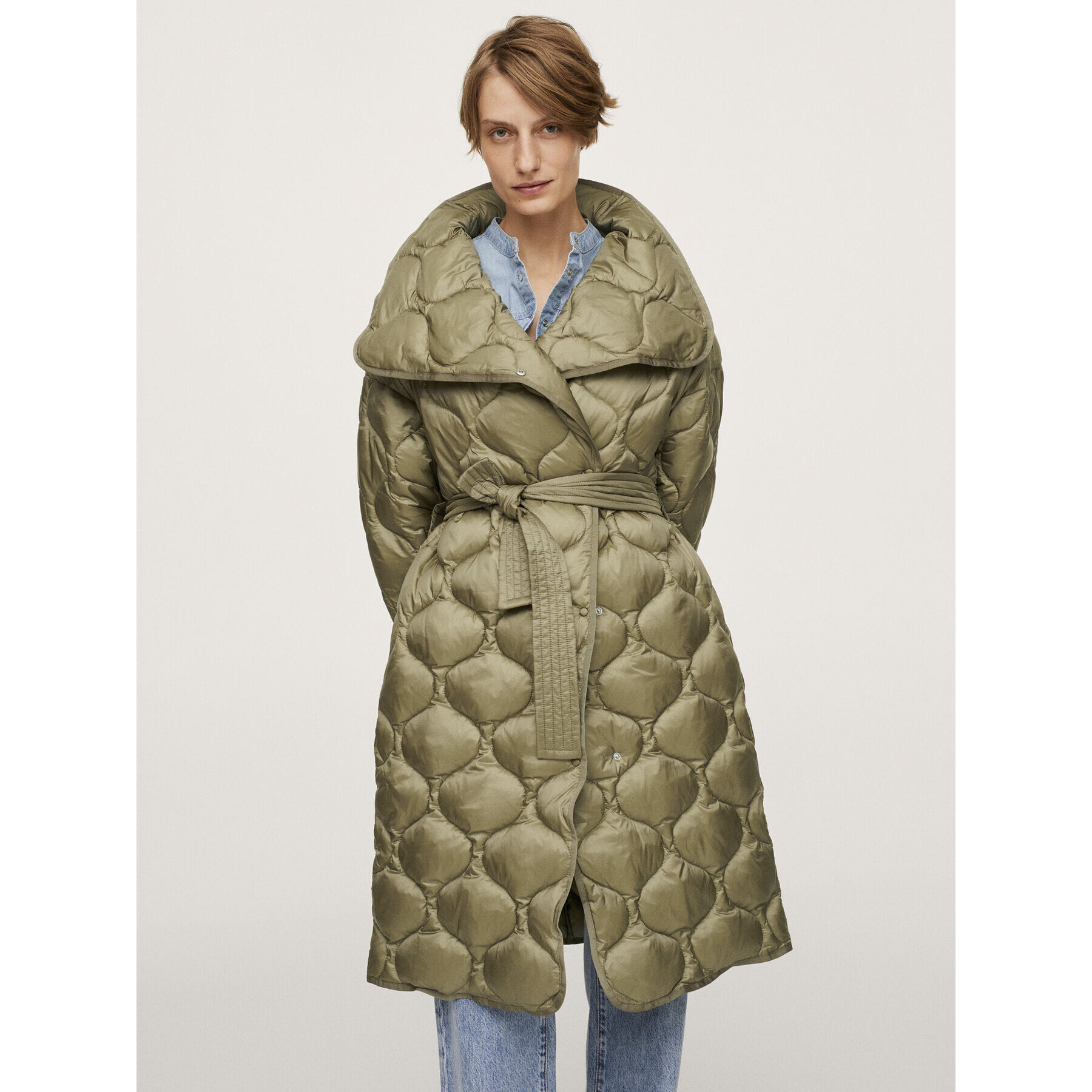 Mango Geacă din puf Drile 17915515 Verde Oversize - Pled.ro