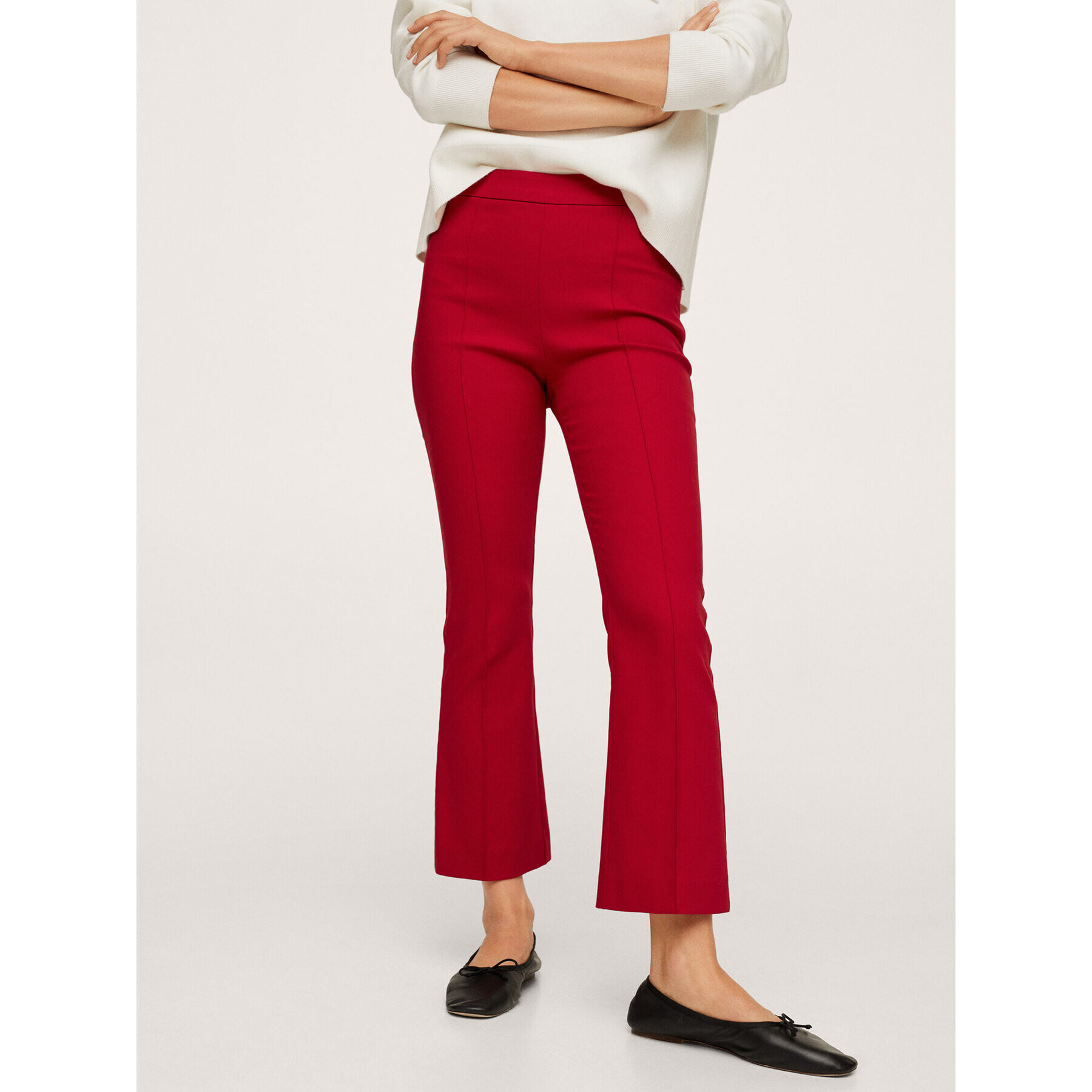 Mango Pantaloni din material Kick 17075959 Roșu Regular Fit - Pled.ro