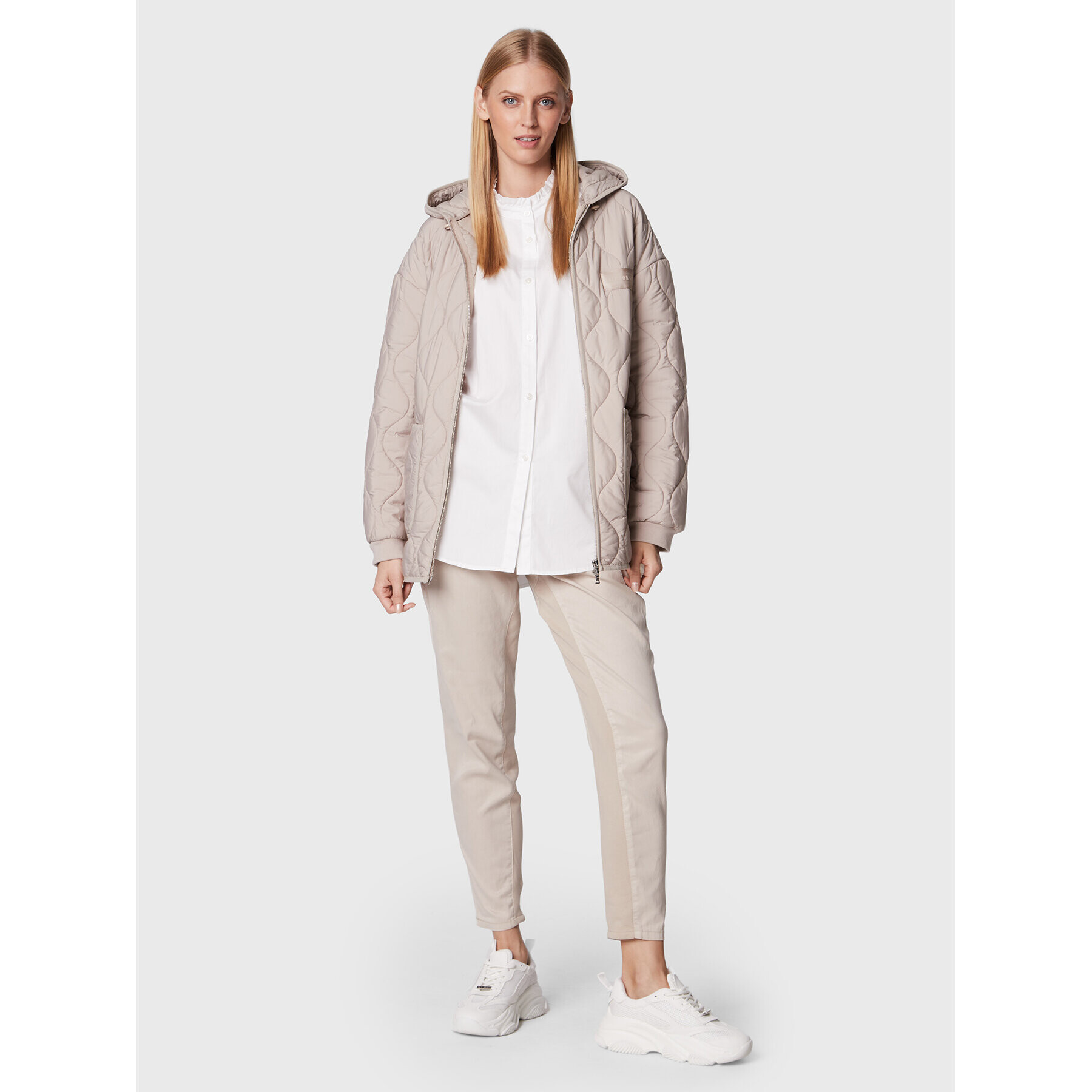 Marc Aurel Geacă din puf 4432 1000 92907 Bej Oversize - Pled.ro