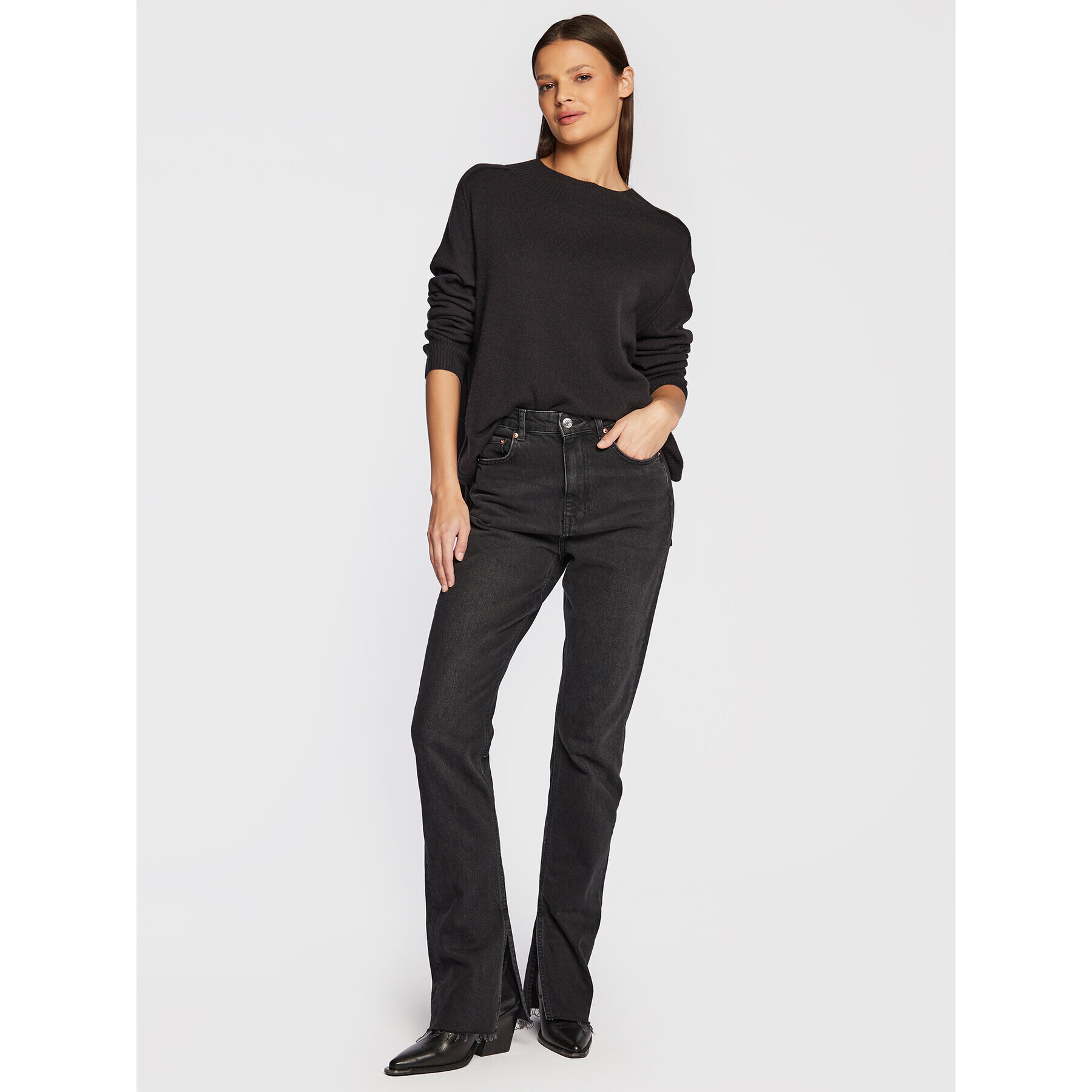 Marc Aurel Pulover 8698 8000 81976 Negru Relaxed Fit - Pled.ro