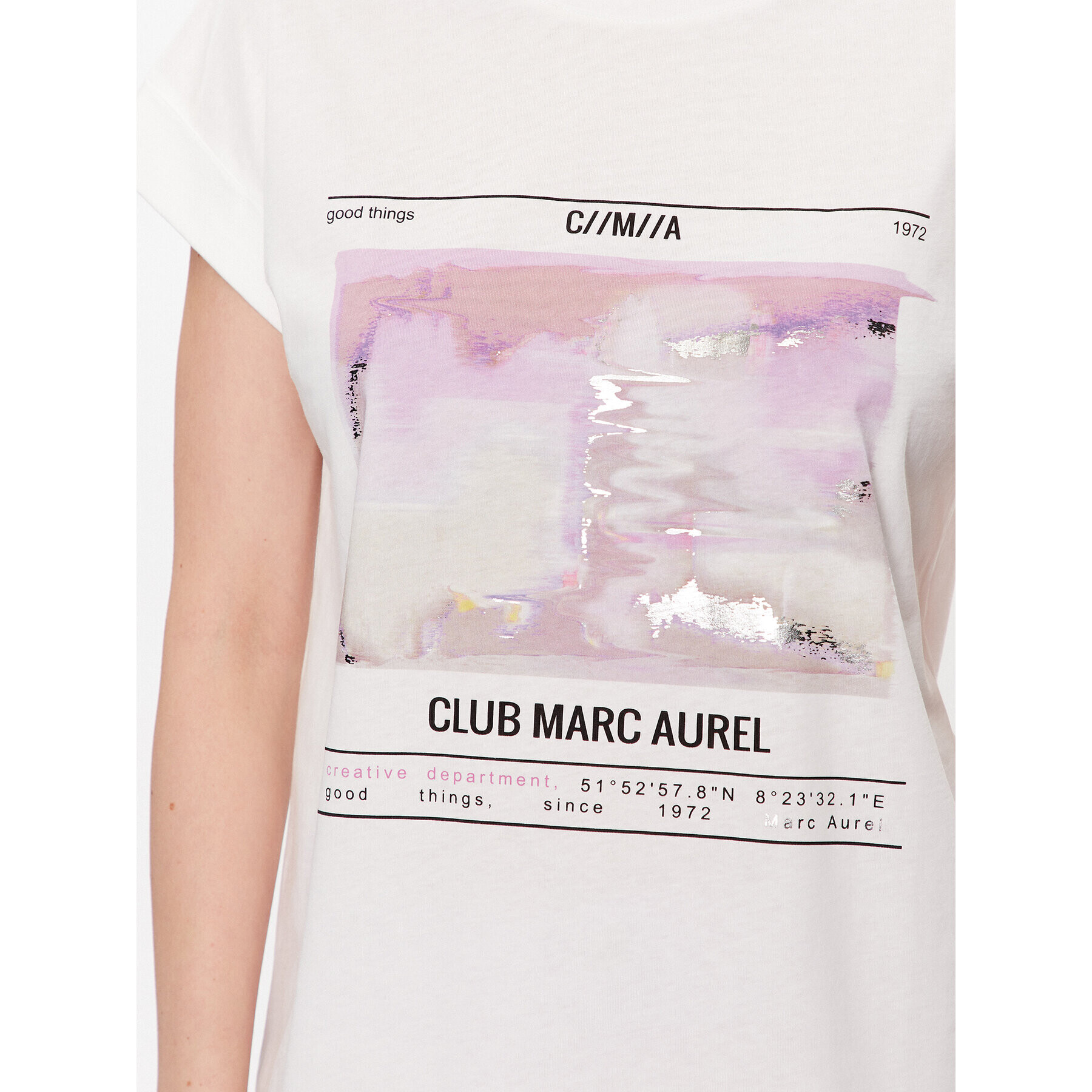 Marc Aurel Tricou 7423 7000 73581 Alb Regular Fit - Pled.ro