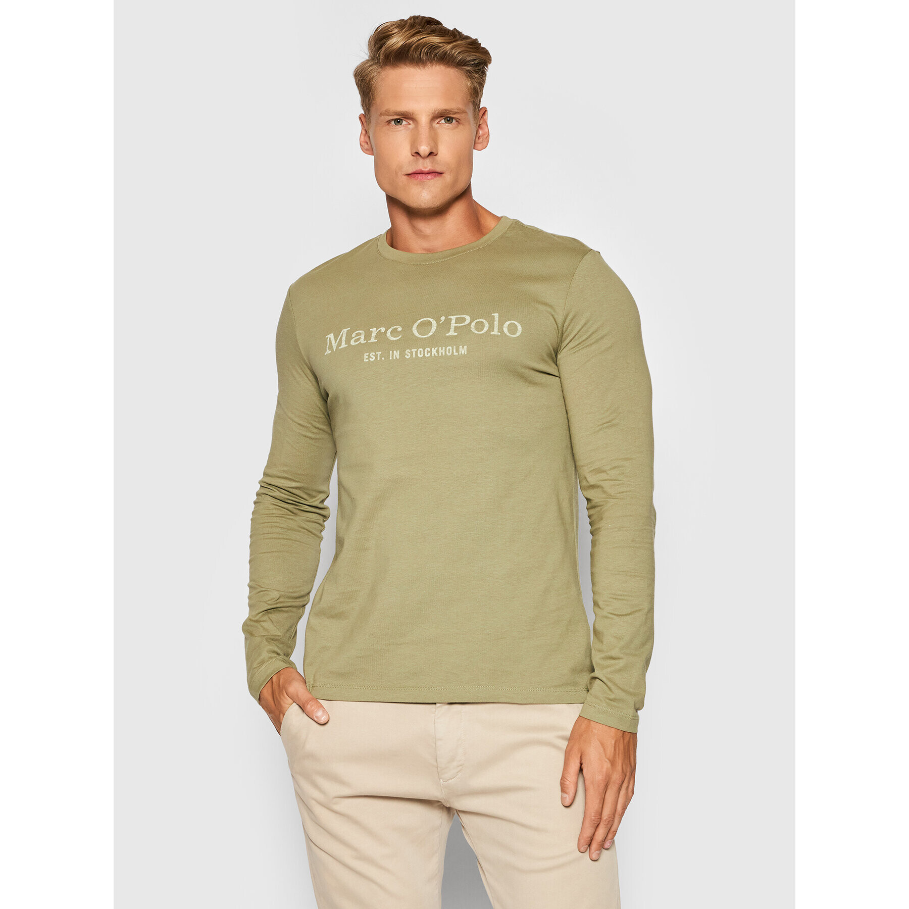 Marc O'Polo Longsleeve 127 2220 52152 Verde Regular Fit - Pled.ro