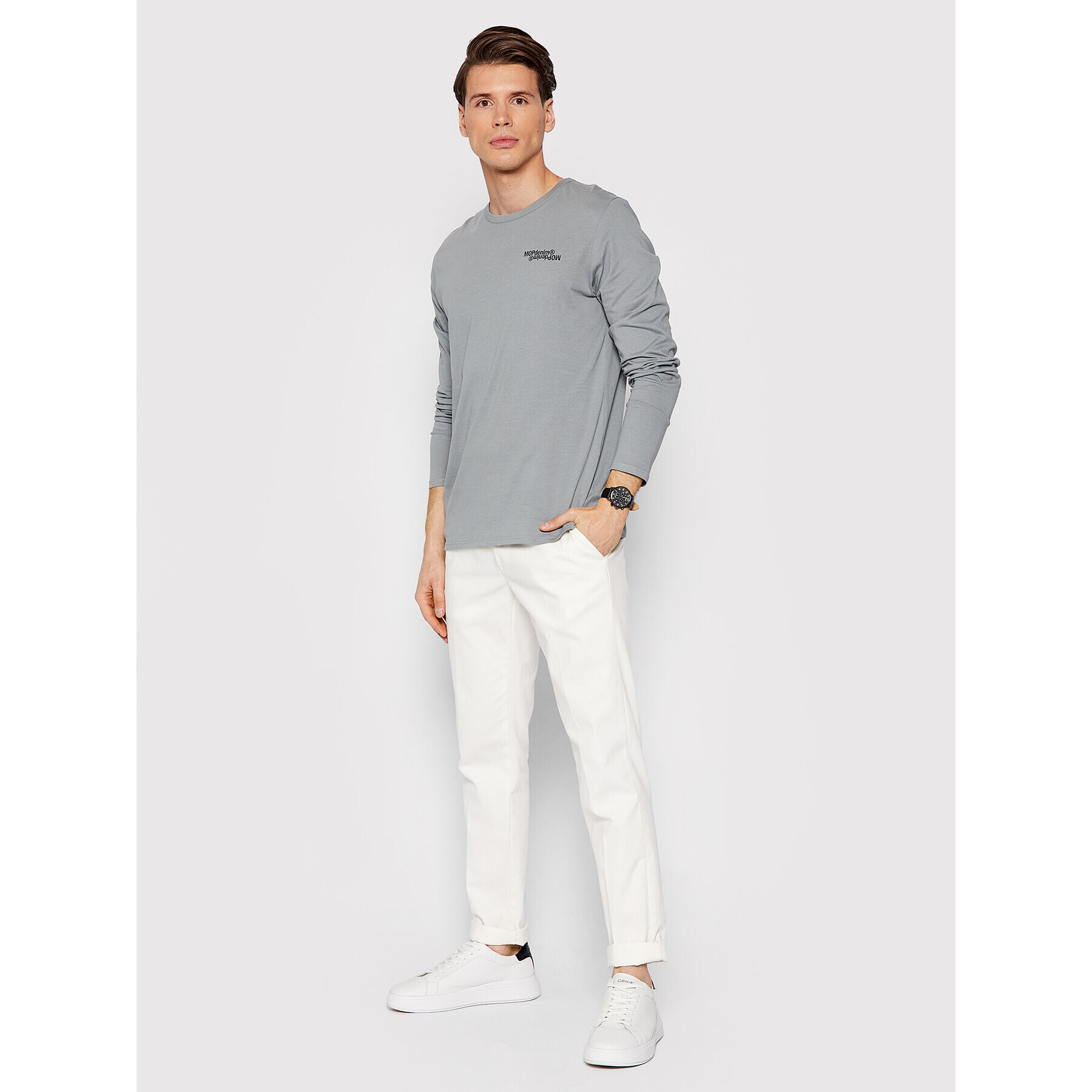 Marc O'Polo Longsleeve 170 2323 52136 Gri Slim Fit - Pled.ro