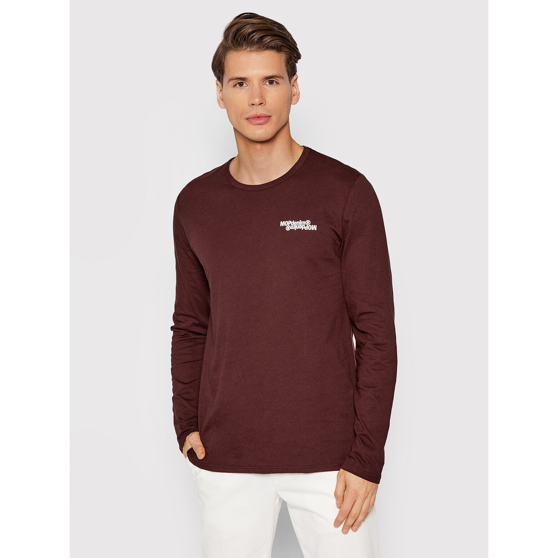 Marc O'Polo Longsleeve 170 2323 52136 Vișiniu Slim Fit - Pled.ro