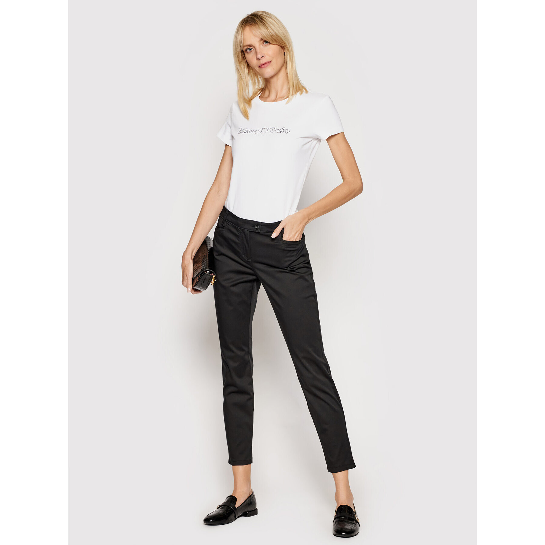 Marc O'Polo Pantaloni din material B01 0475 10191 Negru Regular Fit - Pled.ro