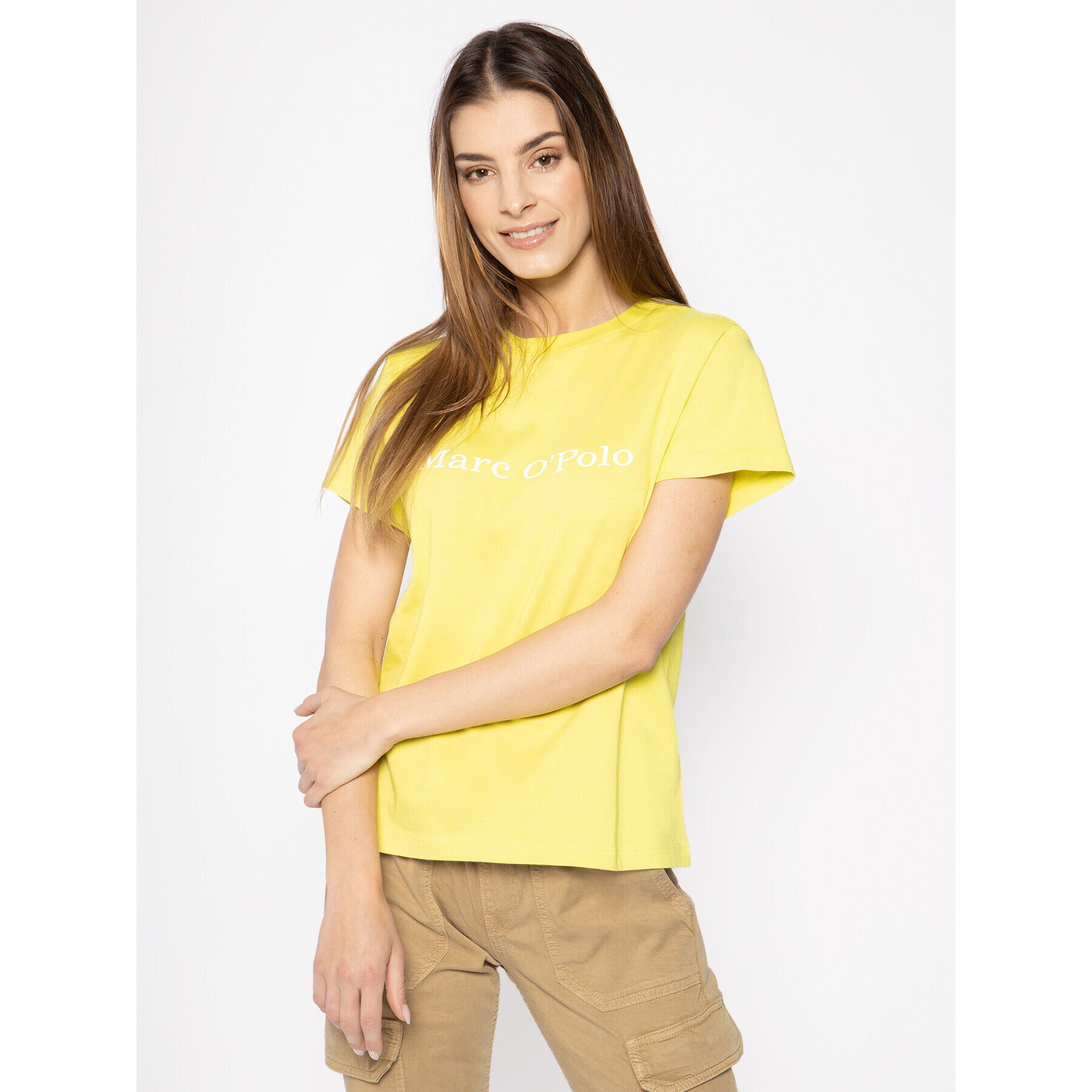 Marc O'Polo Tricou 002 2100 51169 Galben Regular Fit - Pled.ro