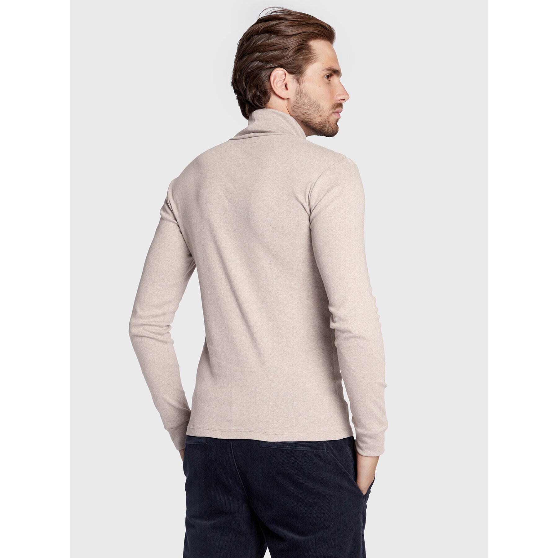 Marc O'Polo Bluză cu gât 229 2202 52226 Bej Slim Fit - Pled.ro