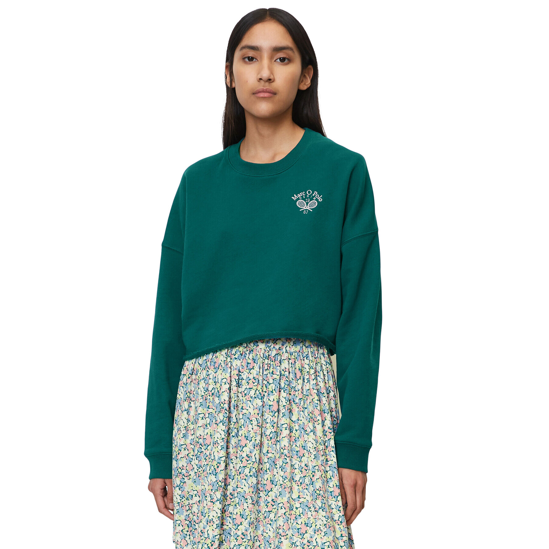 Marc O'Polo Denim Bluză 343419654047 Verde Oversize - Pled.ro