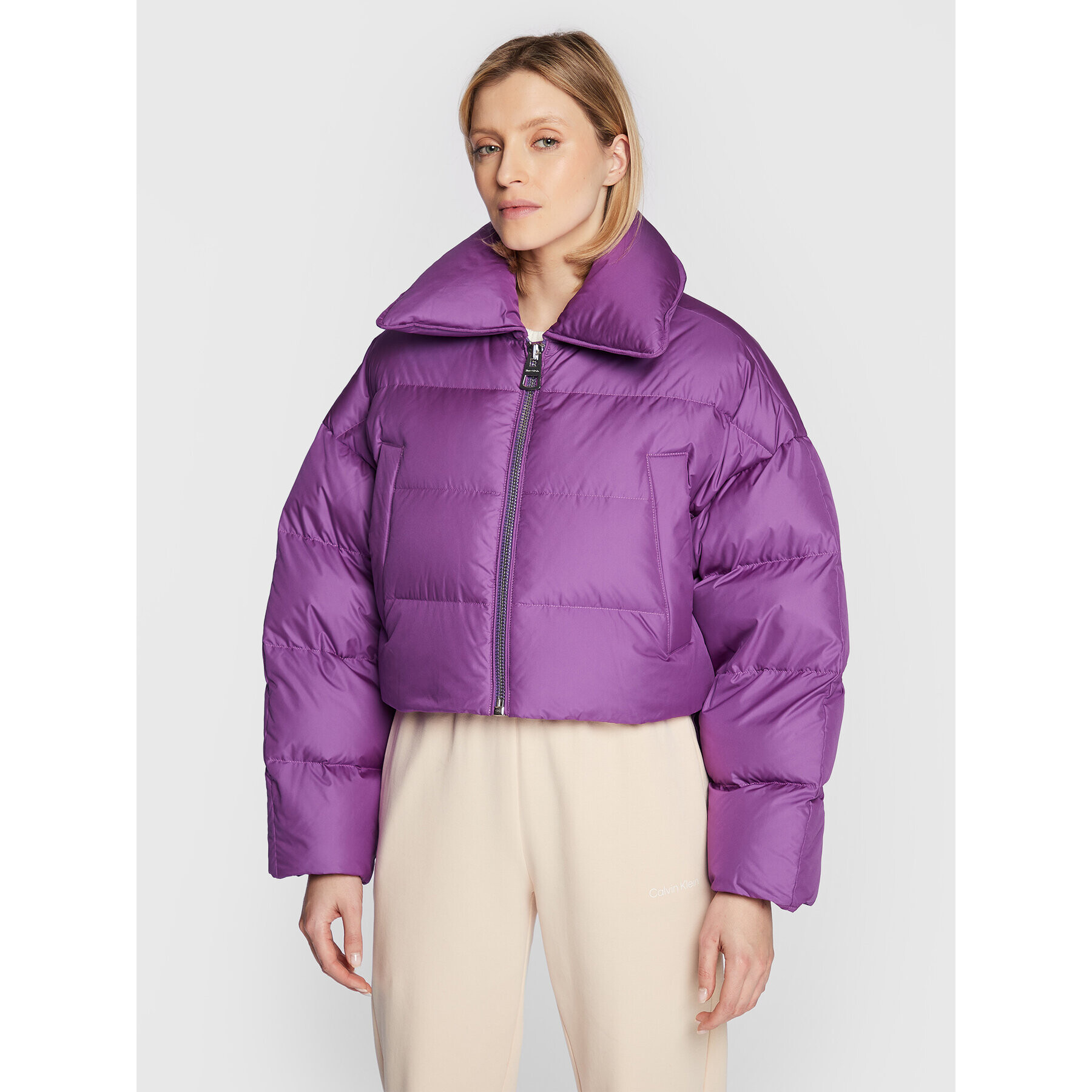 Marc O'Polo Geacă din puf 209 0808 70007 Violet Oversize - Pled.ro