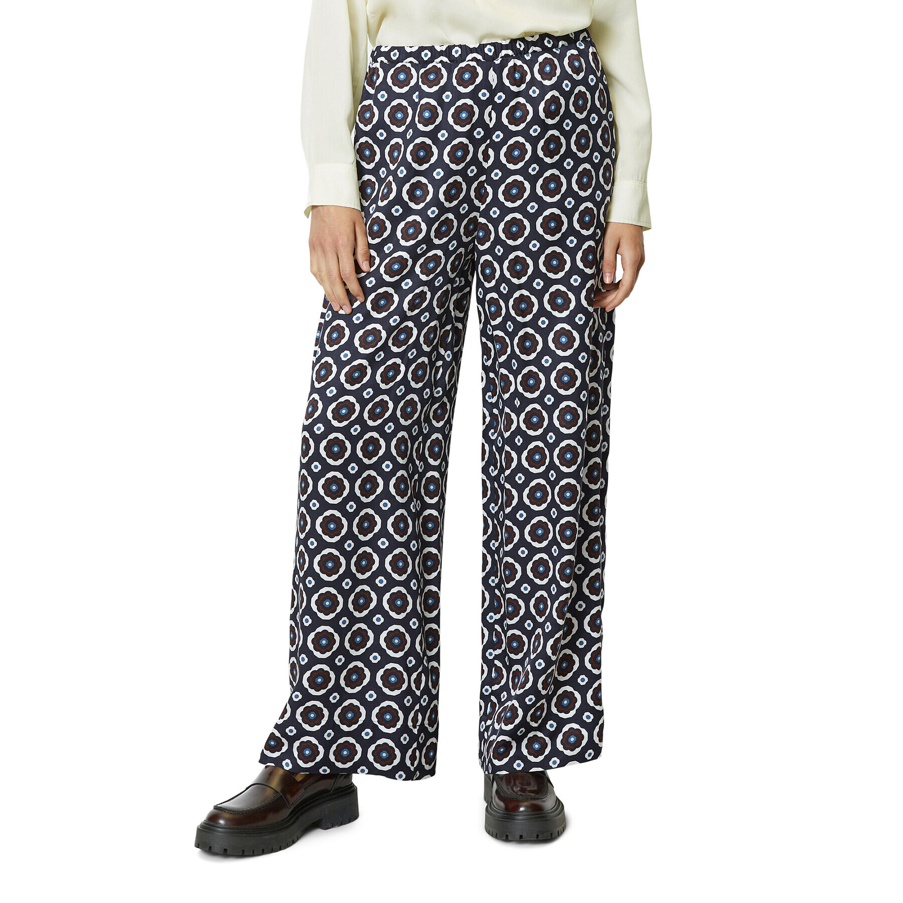 Marc O'Polo Pantaloni din material 308 1167 10195 Bleumarin Relaxed Fit - Pled.ro