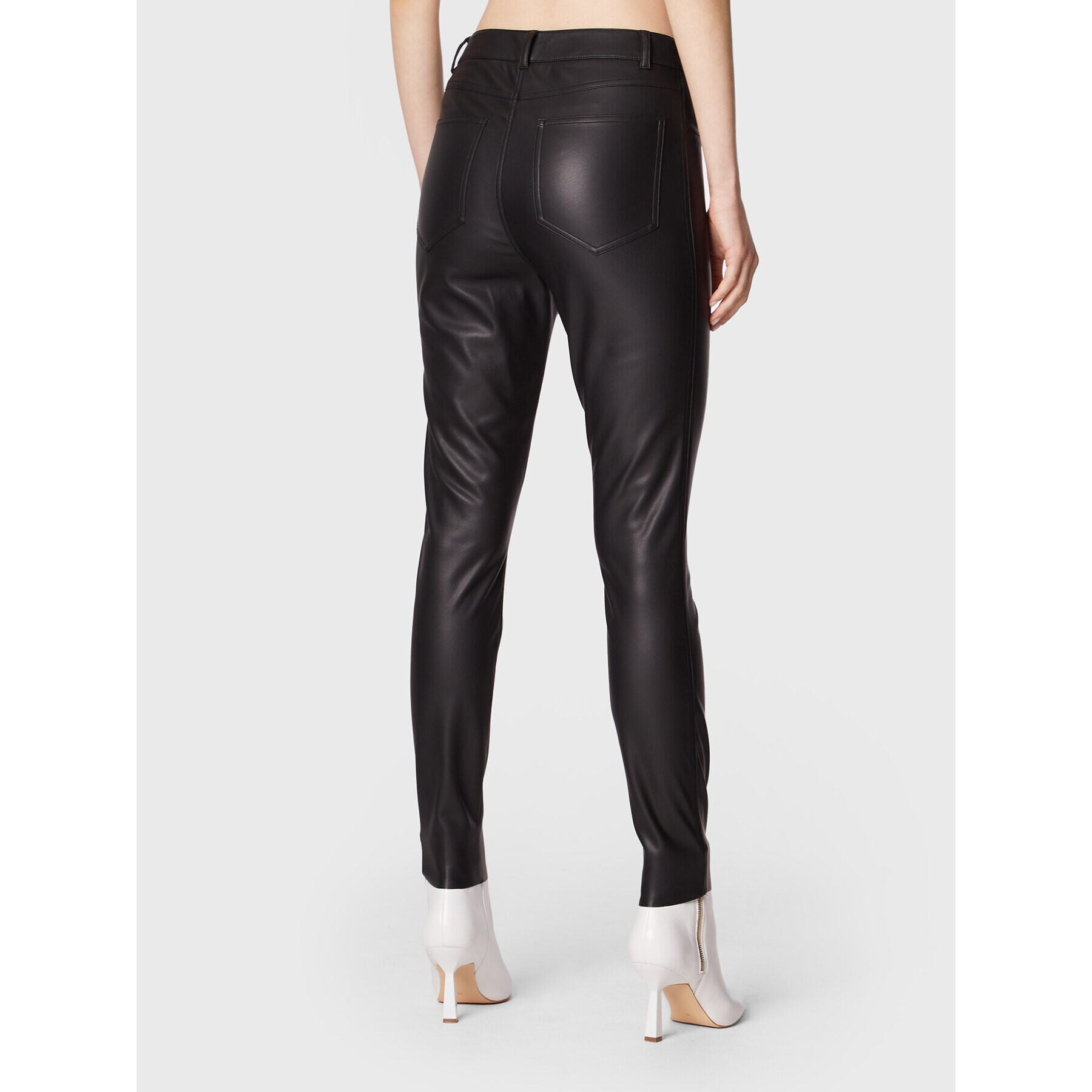 Marciano Guess Pantaloni din imitație de piele Nova 1BGB01 9645Z Negru Skinny Fit - Pled.ro