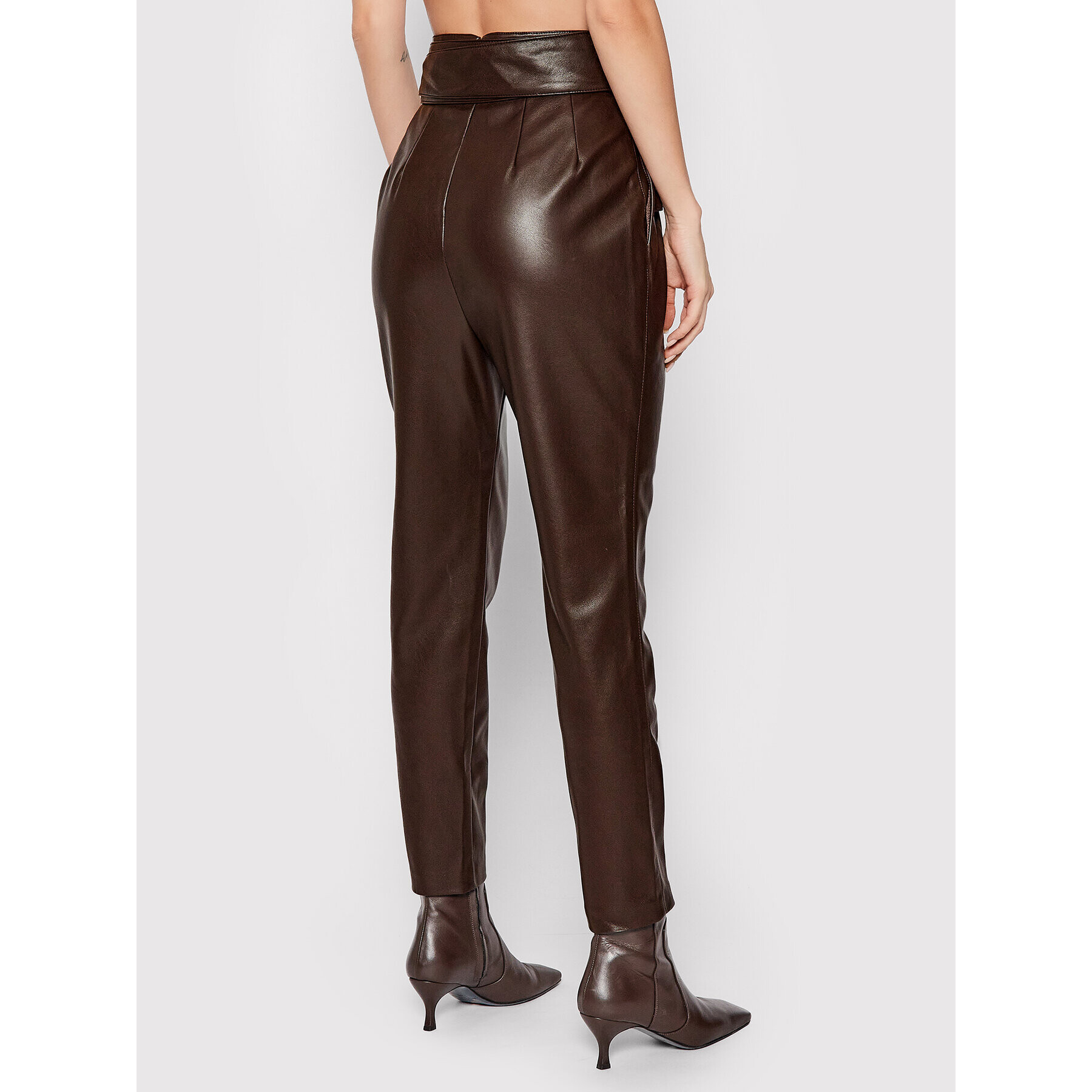 Marciano Guess Pantaloni din imitație de piele Pixie 1BGB31 9646Z Maro Regular Fit - Pled.ro