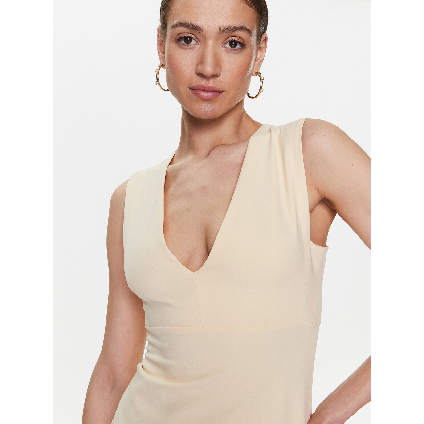 Marciano Guess Rochie cocktail 3GGK21 9860Z Écru Bodycon Fit - Pled.ro