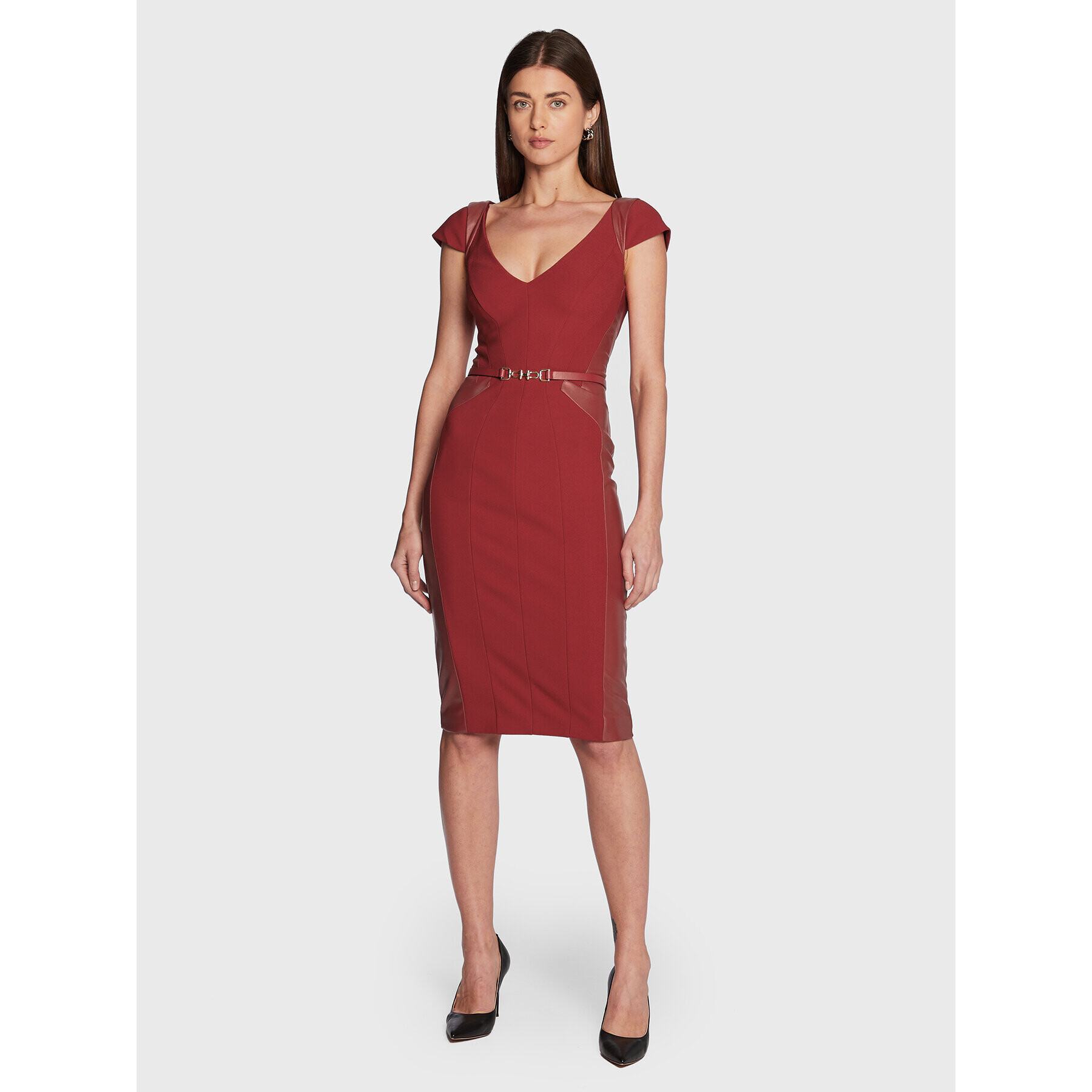 Marciano Guess Rochie cocktail 3RGK22 6869Z Roșu Slim Fit - Pled.ro