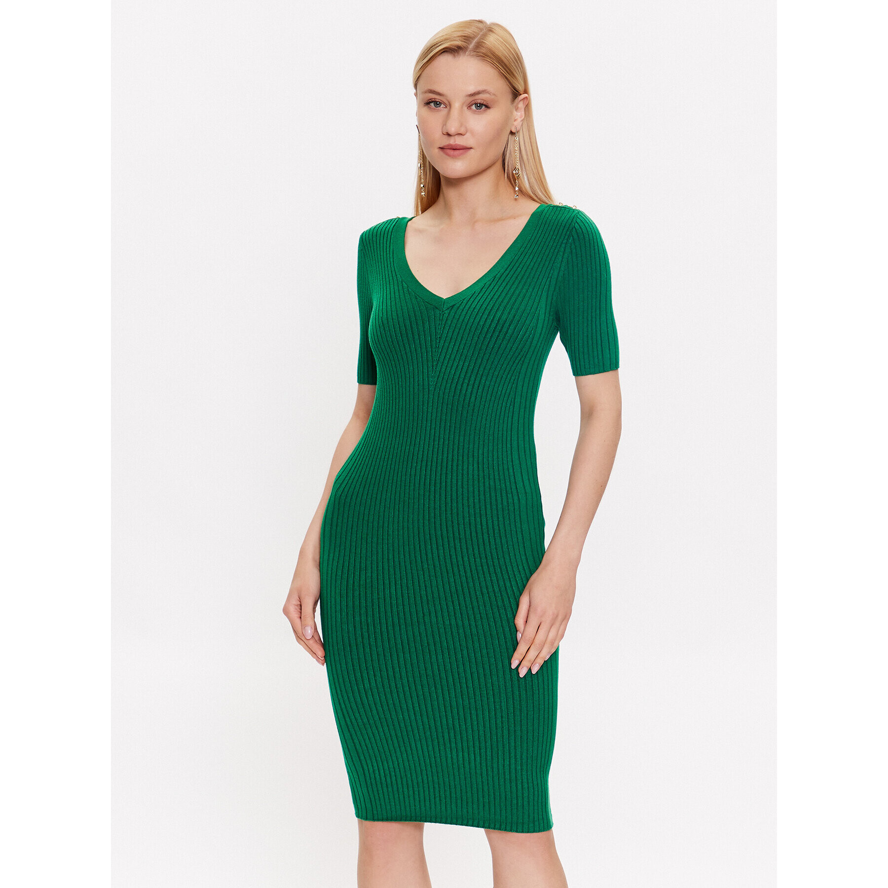 Marciano Guess Rochie de zi 3YGK01 5613Z Verde Bodycon Fit - Pled.ro