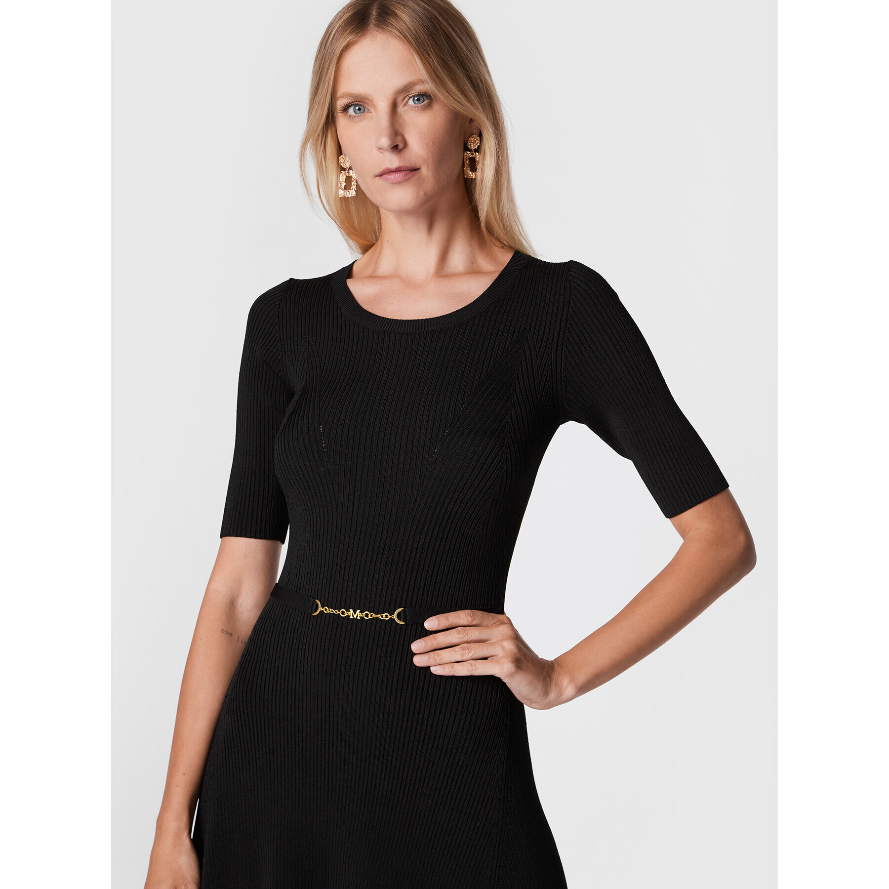 Marciano Guess Rochie tricotată 2BGK17 5662Z Negru Regular Fit - Pled.ro