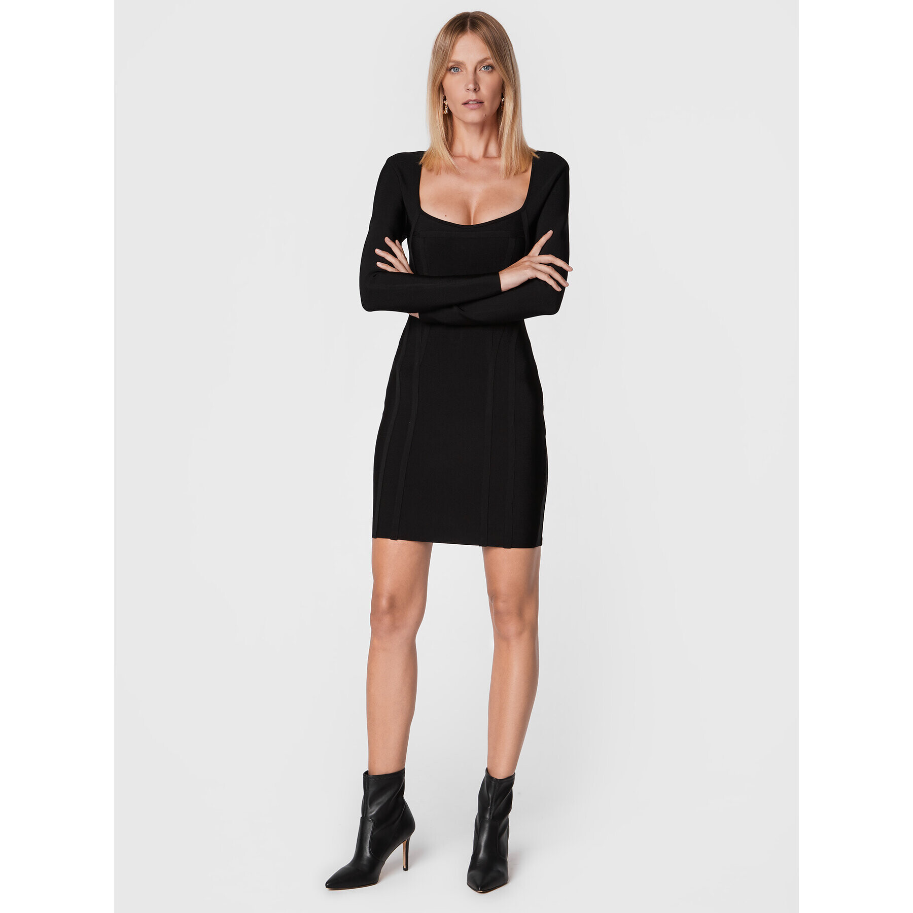 Marciano Guess Rochie tricotată 2BGK08 5036Z Negru Slim Fit - Pled.ro