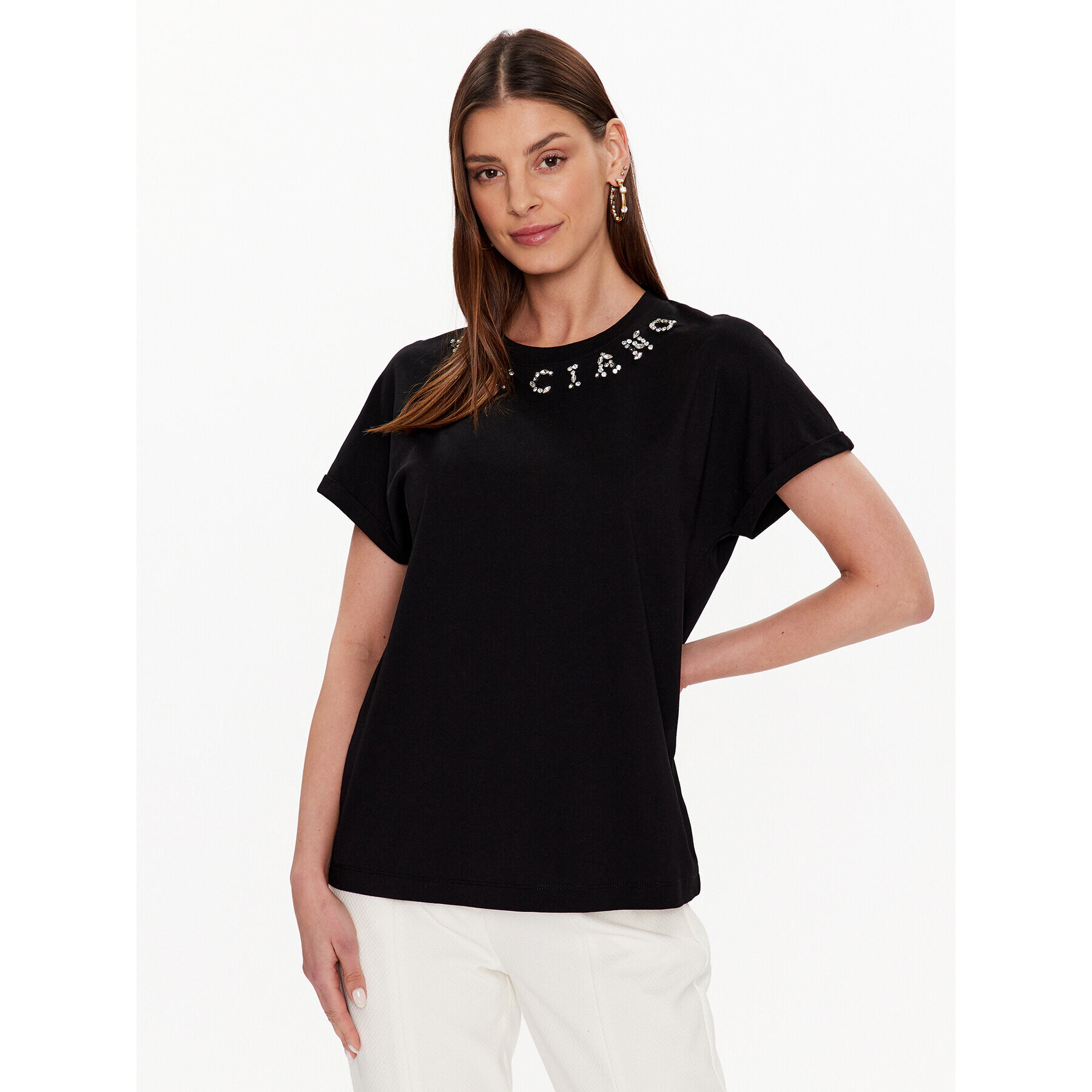 Marciano Guess Tricou Noemi 3GGP12 6138A Negru Regular Fit - Pled.ro