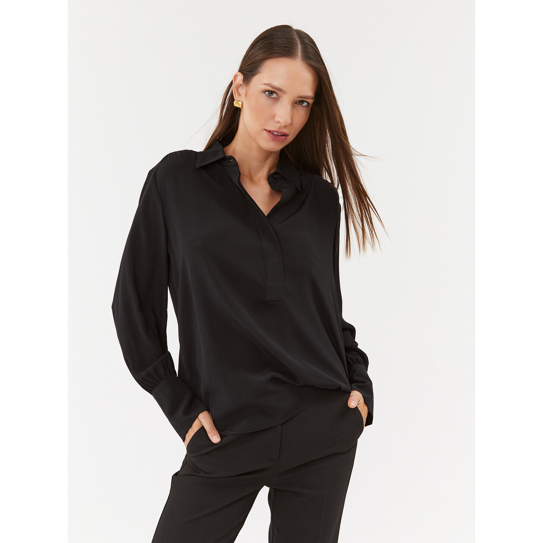 Marella Bluză Apis 2331160838200 Negru Regular Fit - Pled.ro