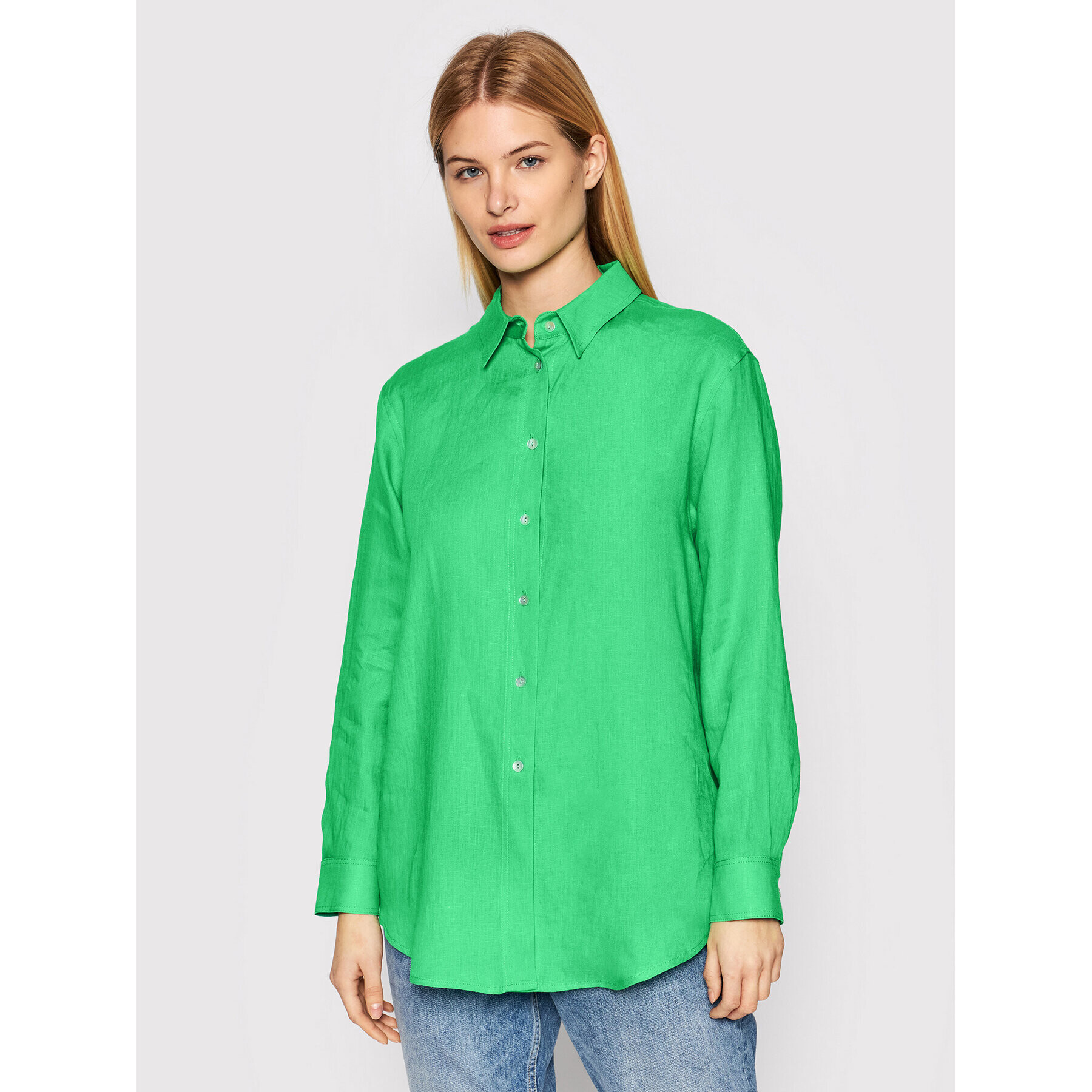 Marella Cămașă Fragore 31111624 Verde Regular Fit - Pled.ro