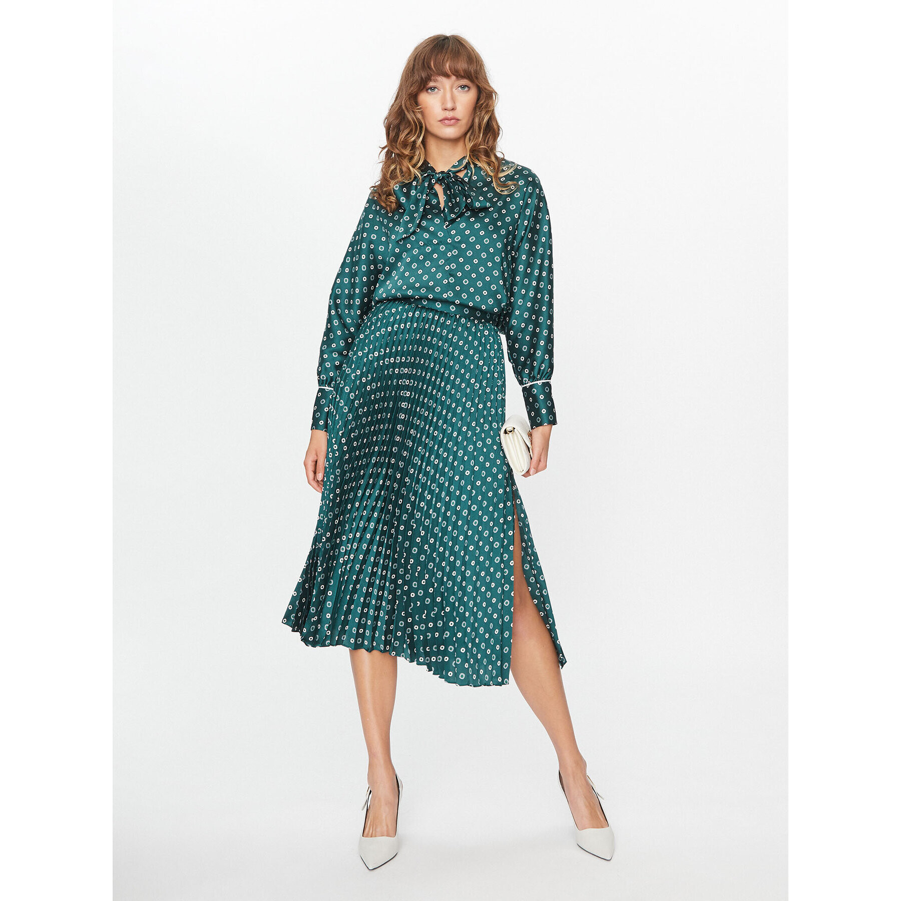 Marella Fustă midi Elda 2331060238200 Verde Regular Fit - Pled.ro