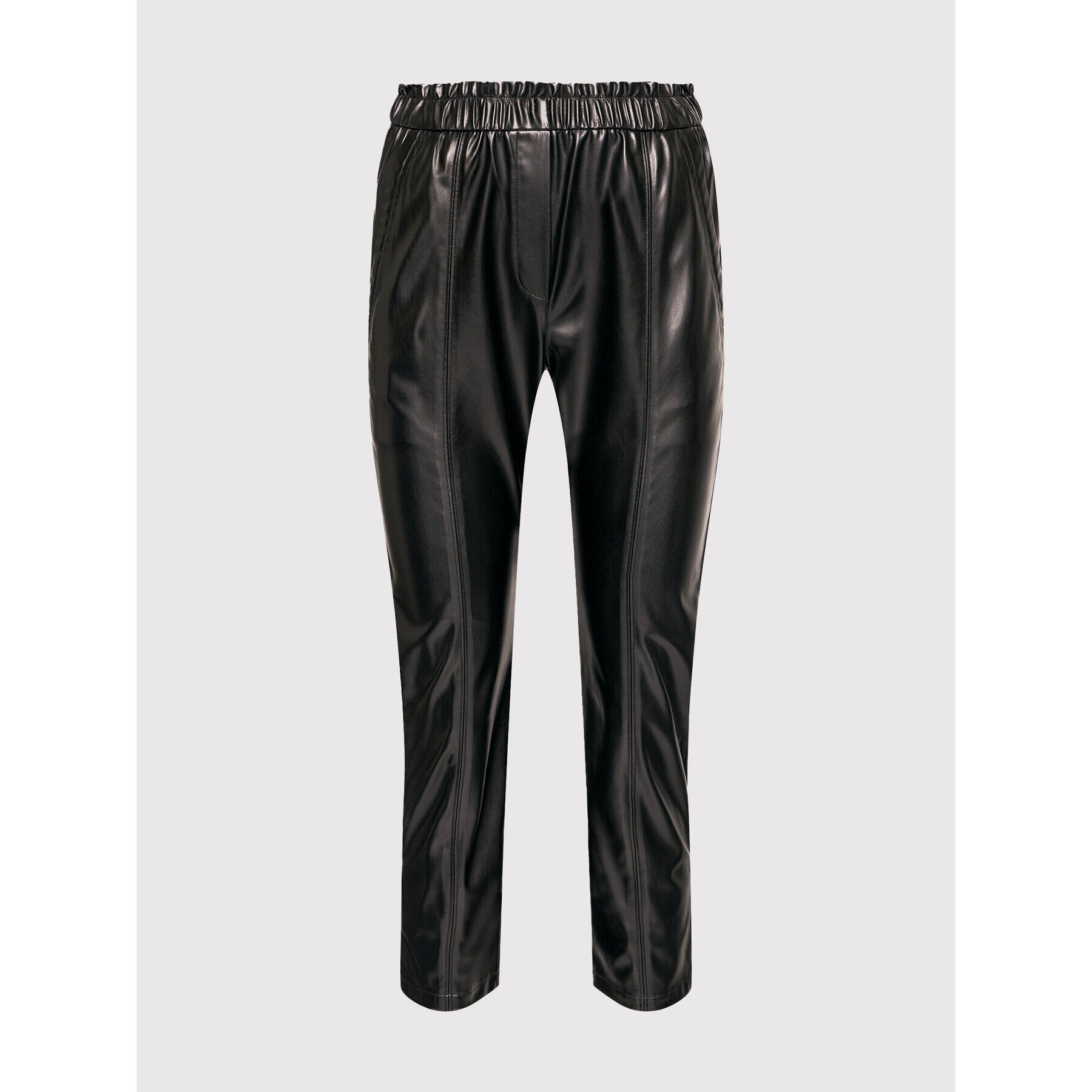 Marella Pantaloni din imitație de piele Niagara 37860517 Negru Regular Fit - Pled.ro