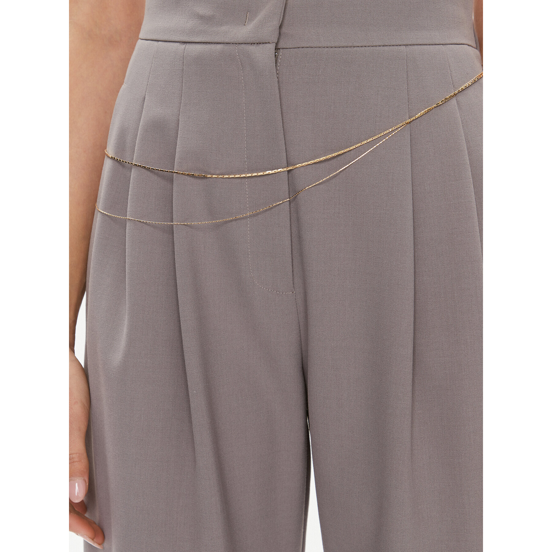 Marella Pantaloni din material Fante 2331360636200 Gri Relaxed Fit - Pled.ro