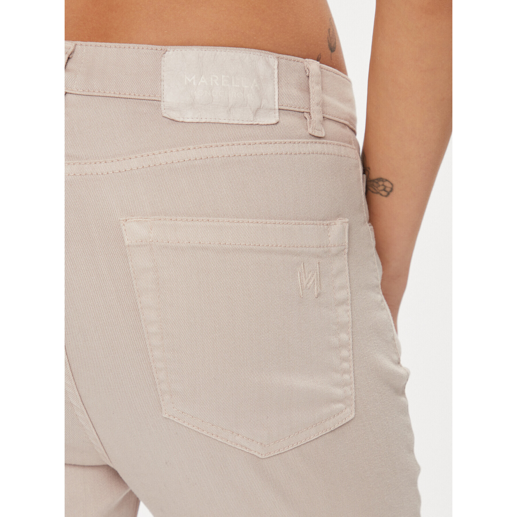 Marella Pantaloni din material Genova 2331360239200 Bej Regular Fit - Pled.ro