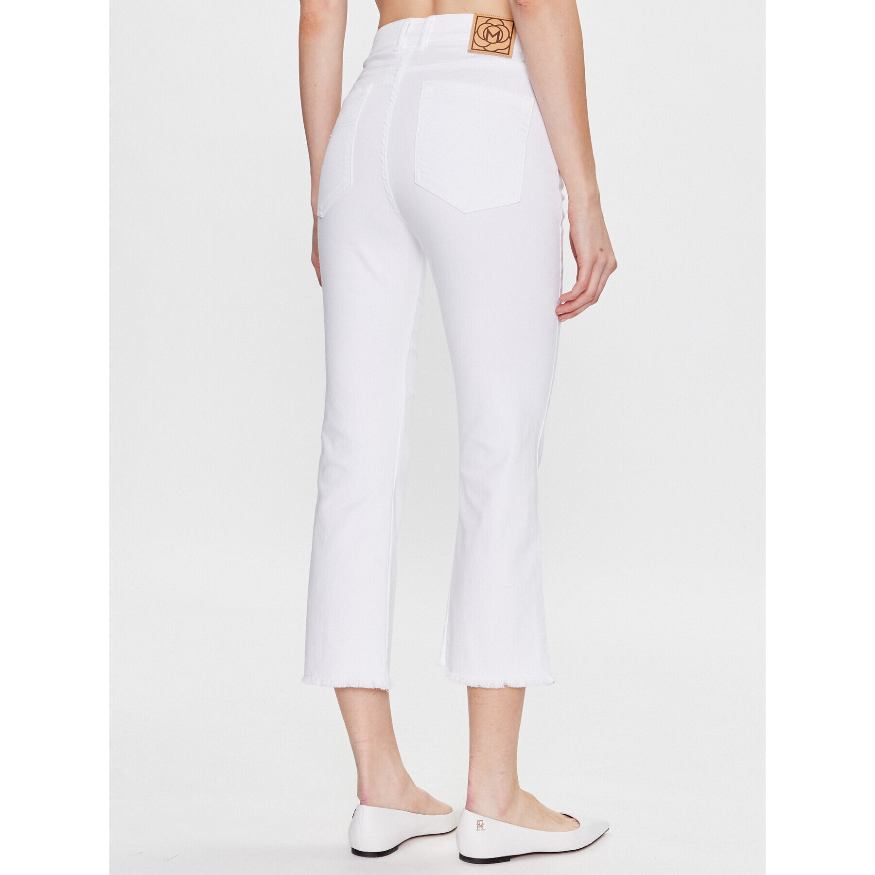 Marella Pantaloni din material Olpe 2331310334 Alb Regular Fit - Pled.ro