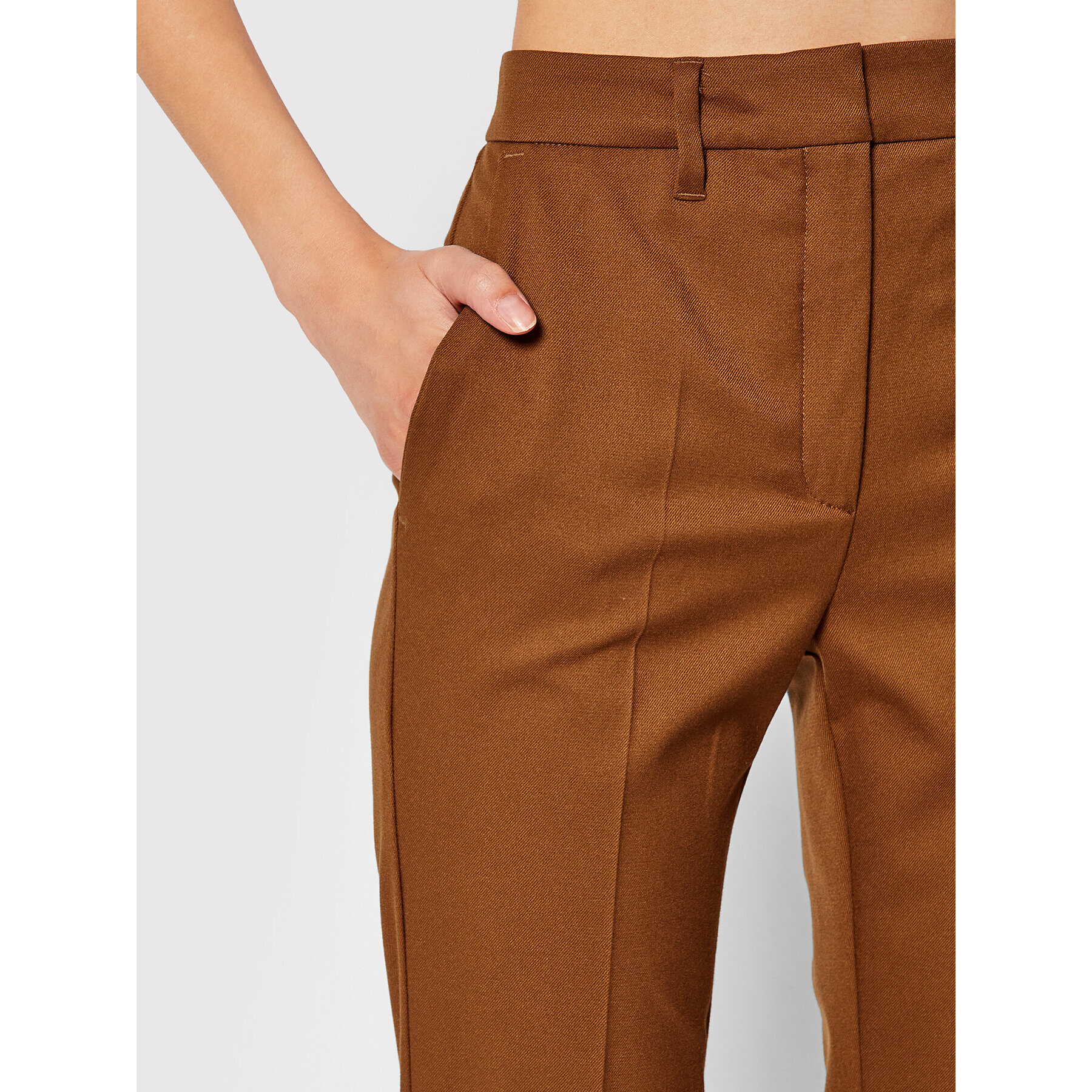 Marella Pantaloni din material Petalo 31361517 Maro Slim Fit - Pled.ro