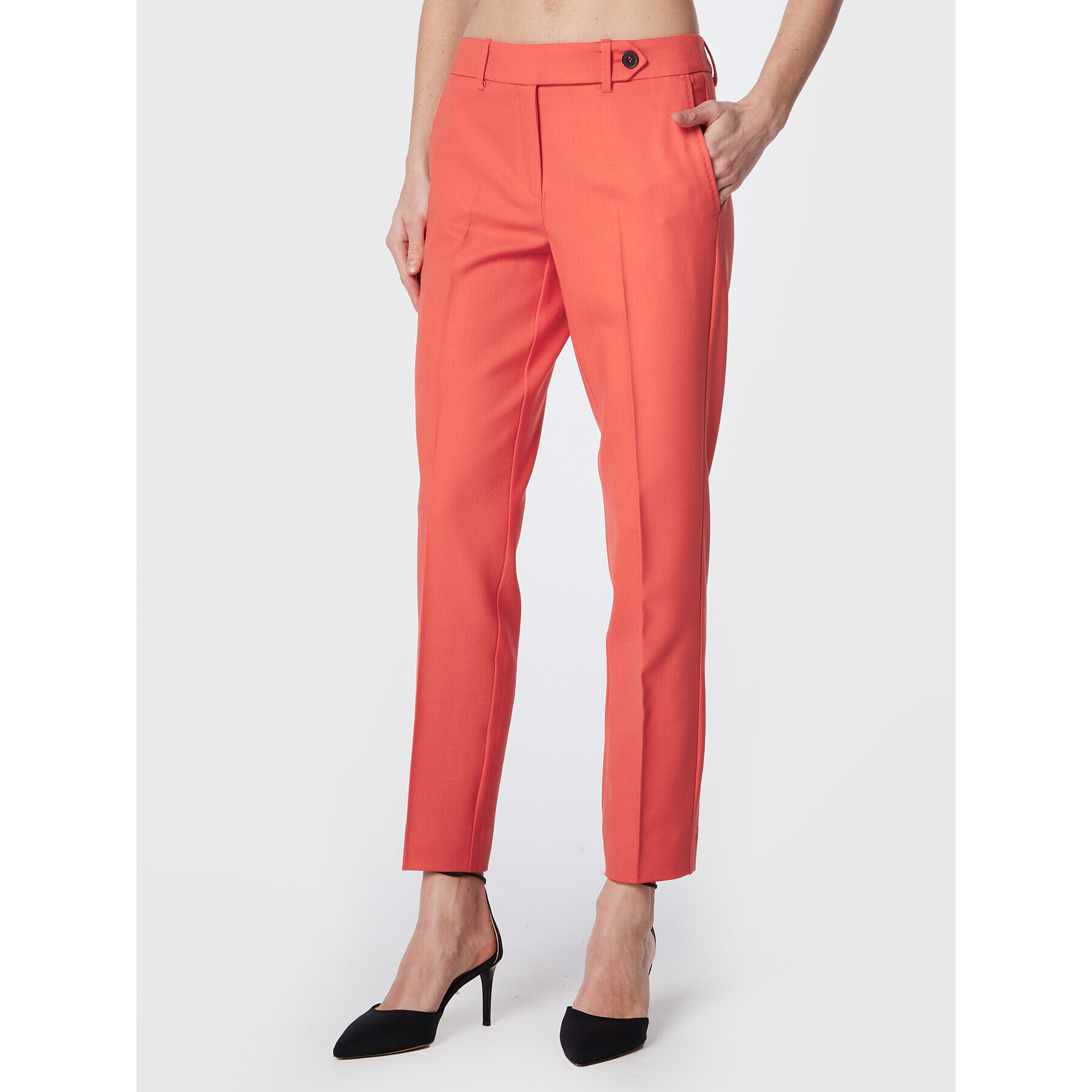 Marella Pantaloni din material Porto 31360426 Roșu Regular Fit - Pled.ro