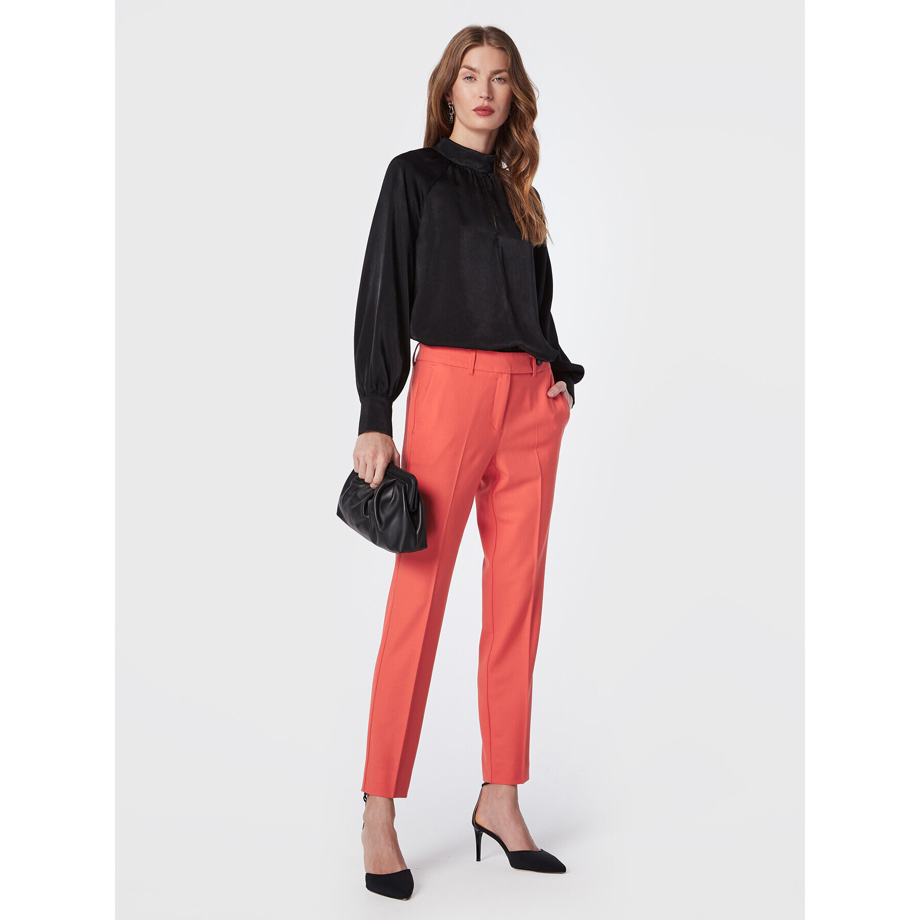 Marella Pantaloni din material Porto 31360426 Roșu Regular Fit - Pled.ro