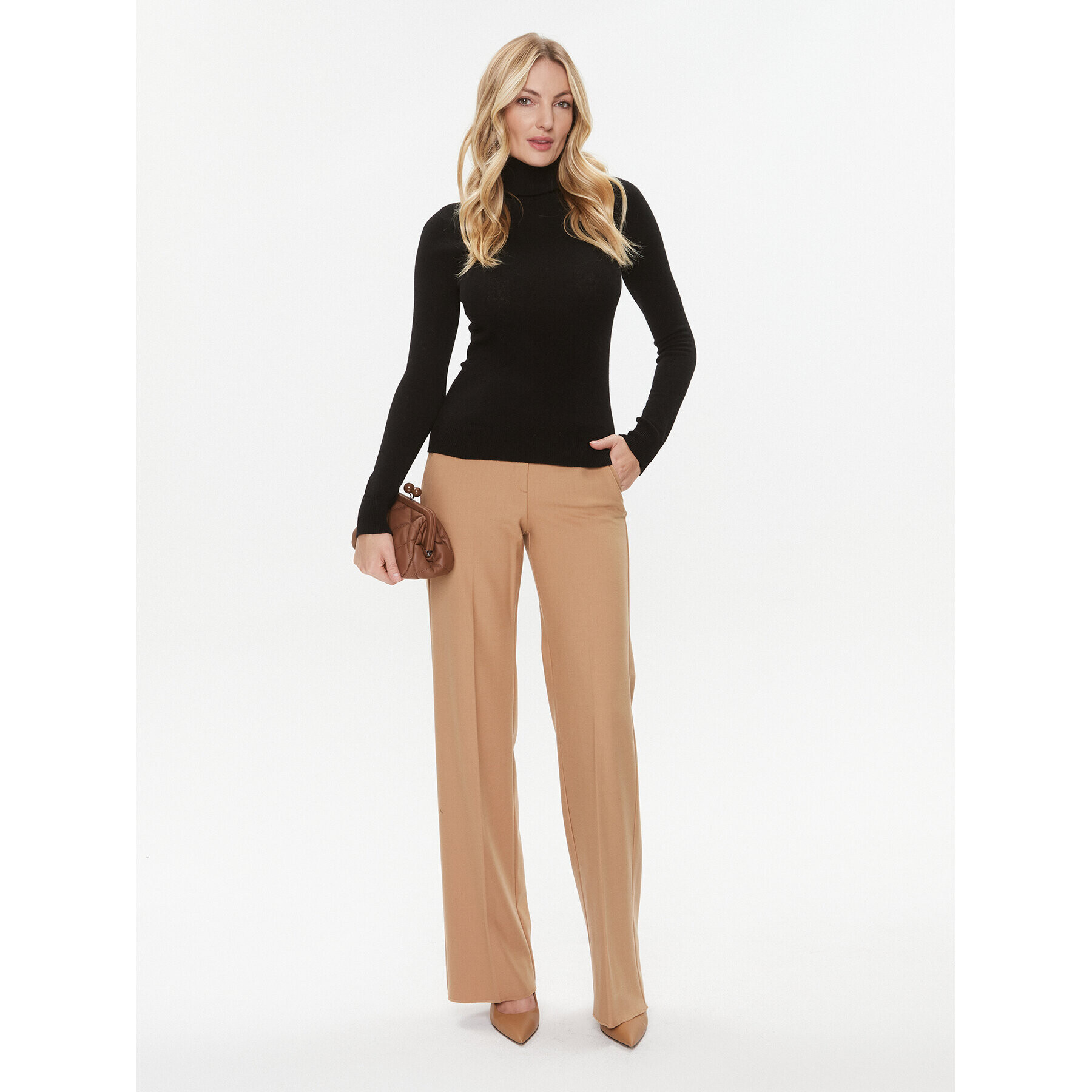 Marella Pantaloni din material Siluro 2331360936200 Maro Regular Fit - Pled.ro