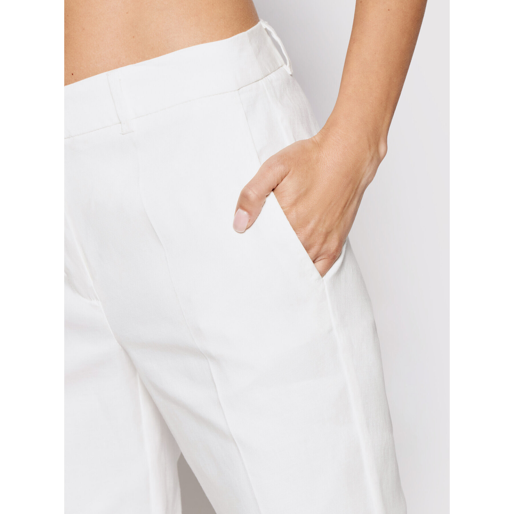 Marella Pantaloni din material Thomas 31310912 Alb Regular Fit - Pled.ro