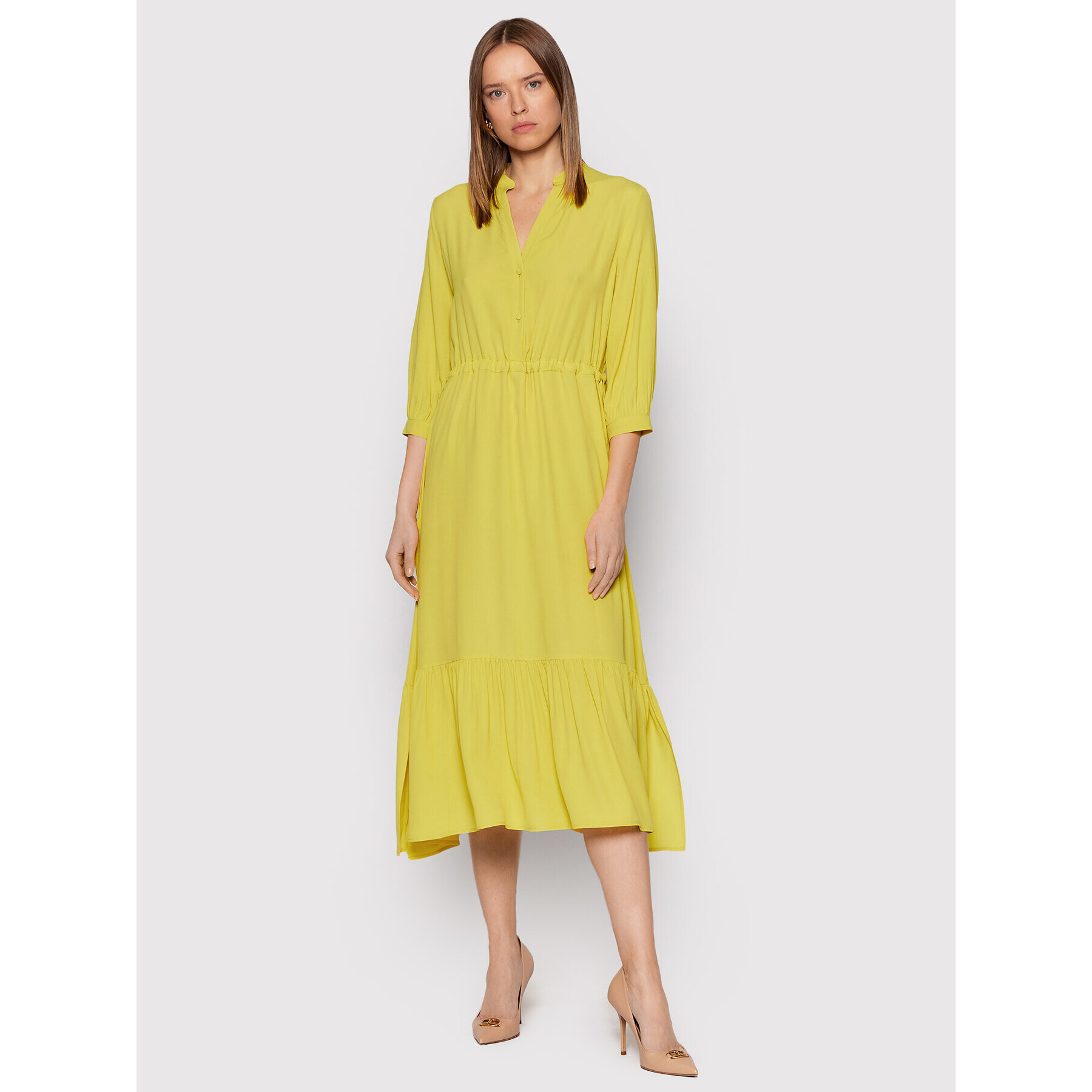 Marella Rochie tip cămașă Teramo 32211221 Galben Regular Fit - Pled.ro