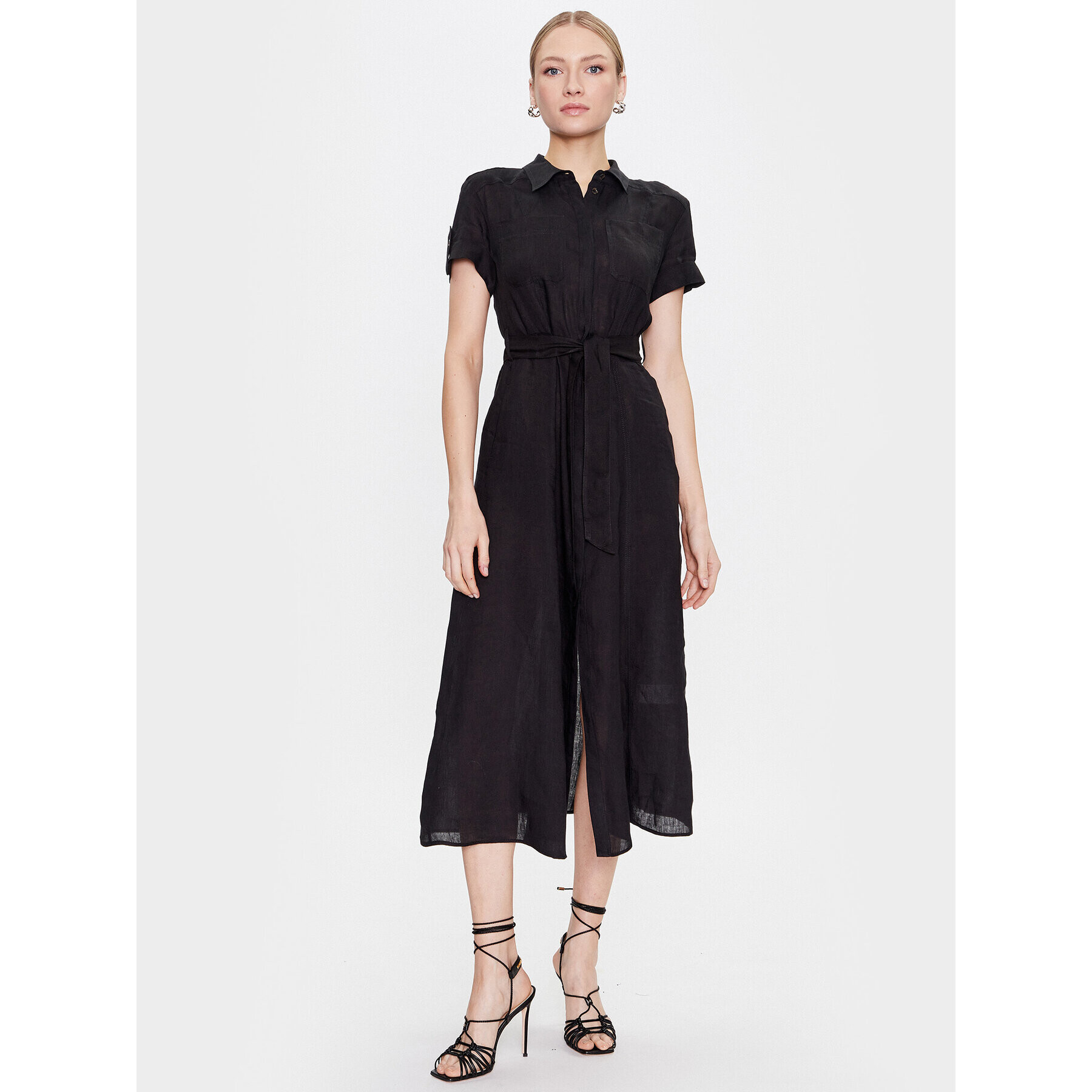 Marella Rochie tip cămașă Banca 2332210334 Negru Regular Fit - Pled.ro