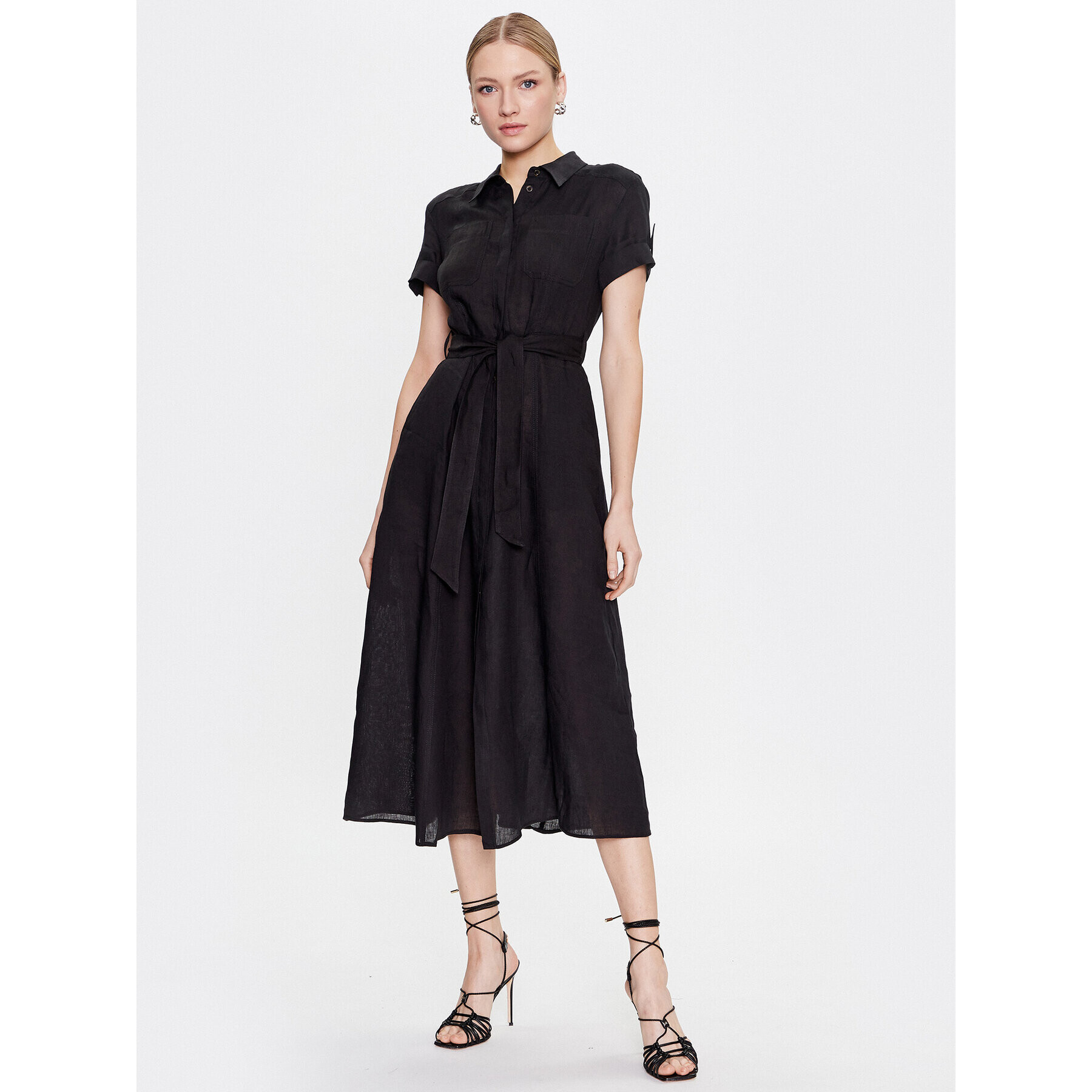 Marella Rochie tip cămașă Banca 2332210334 Negru Regular Fit - Pled.ro