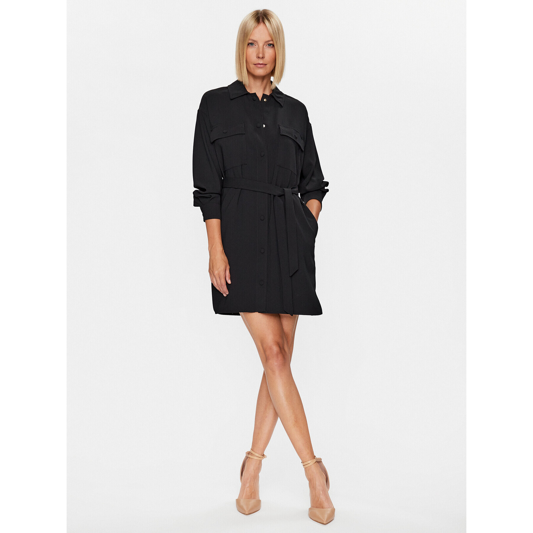 Marella Rochie tip cămașă Echi 2332260933 Negru Regular Fit - Pled.ro