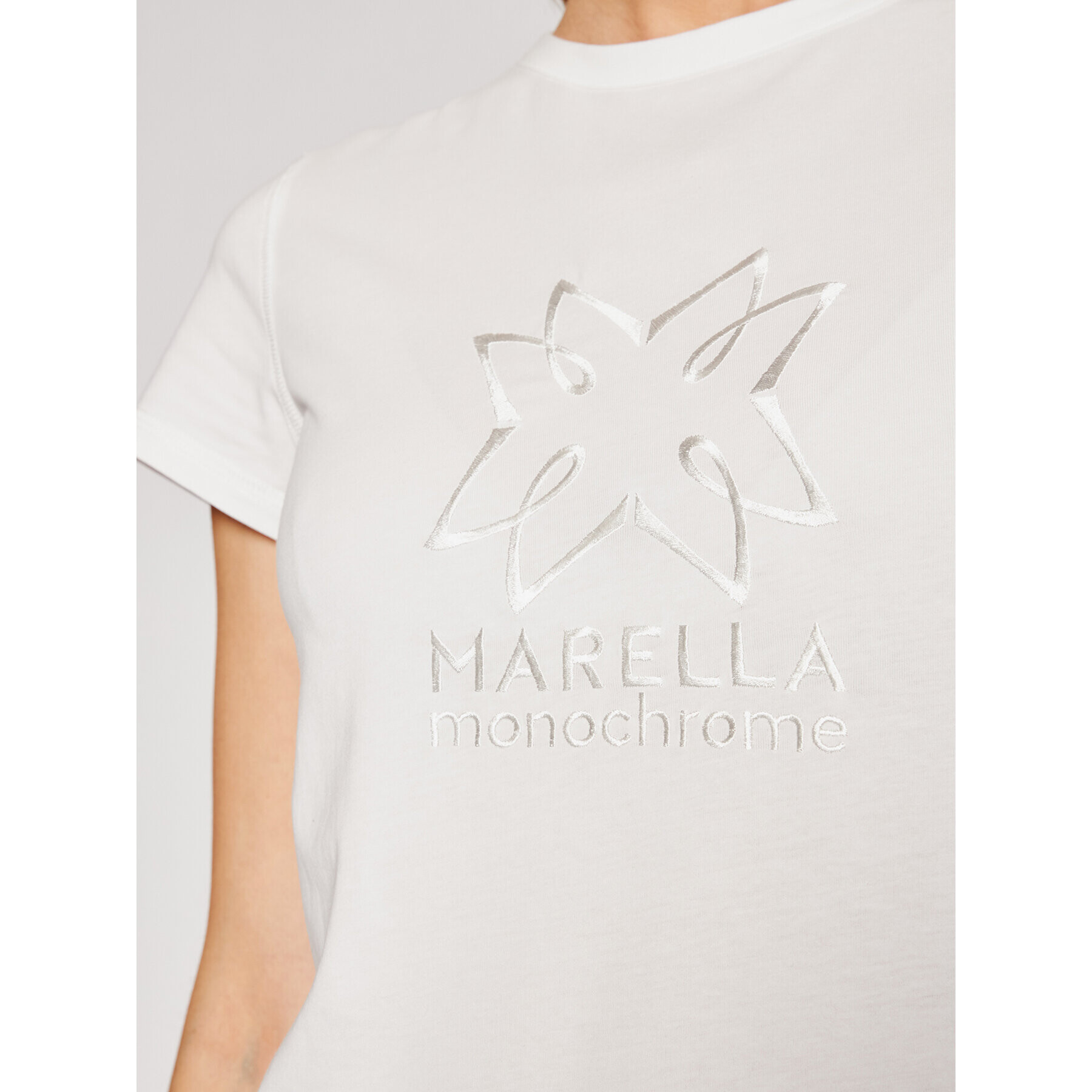 Marella Tricou Cuba 39710315 Alb Regular Fit - Pled.ro