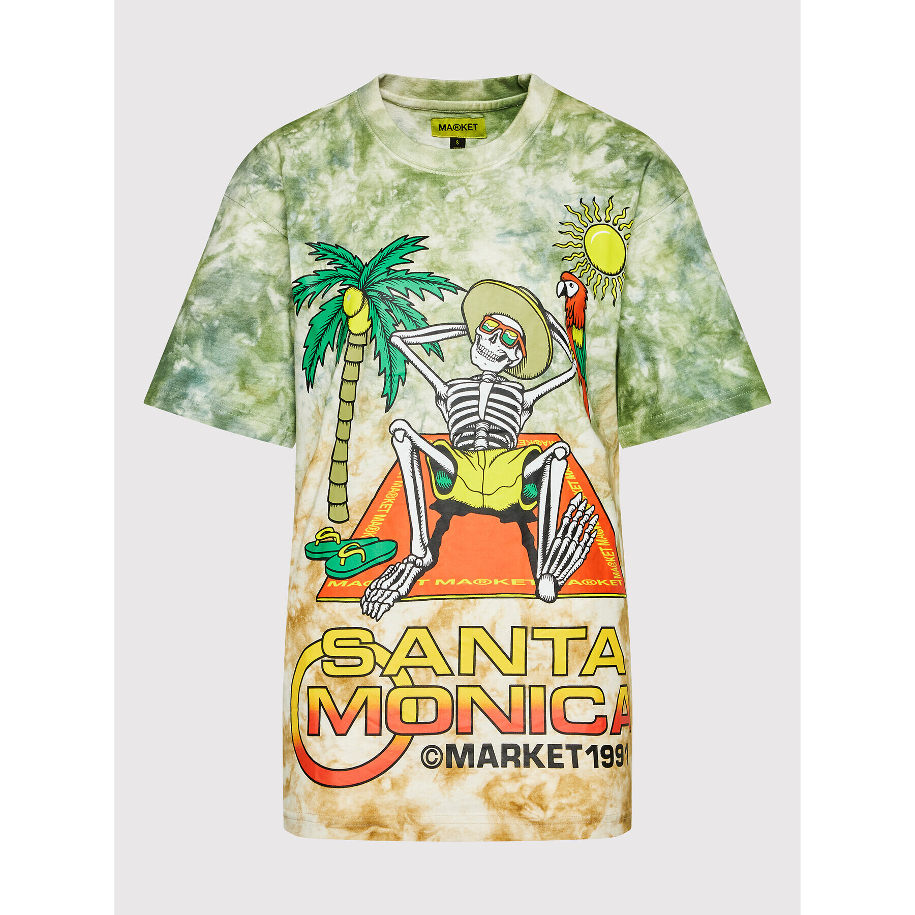 Market Tricou Unisex Paradise At Skelly's 399001104 Verde Relaxed Fit - Pled.ro