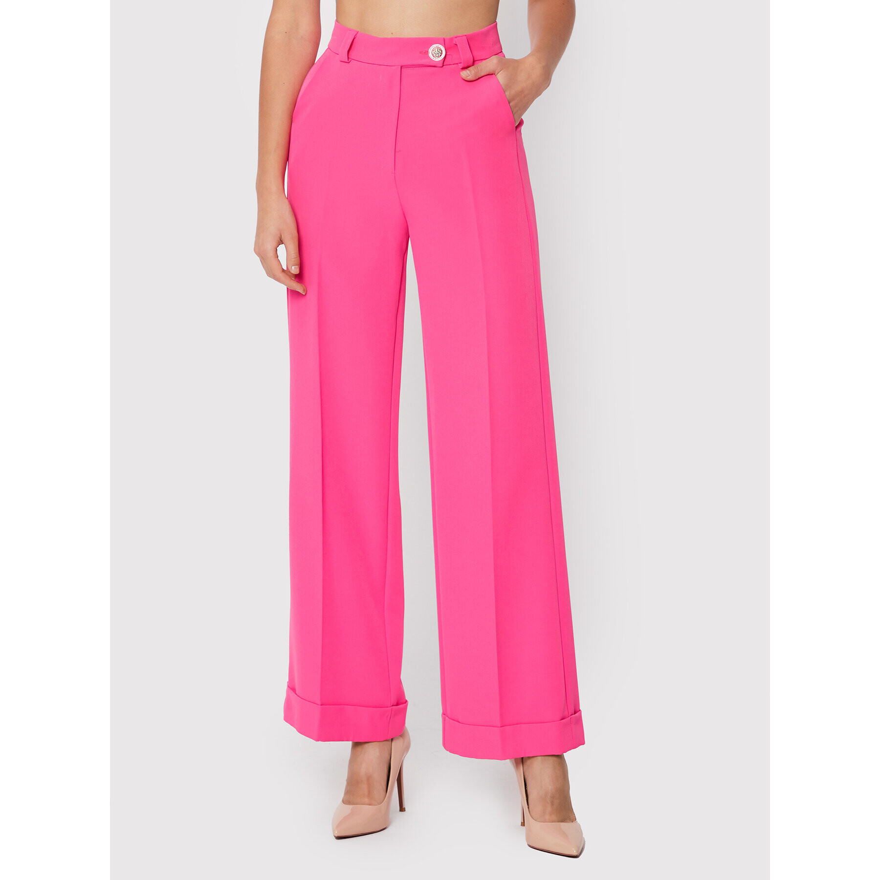 Maryley Pantaloni din material 22IB511/41FU Roz Regular Fit - Pled.ro