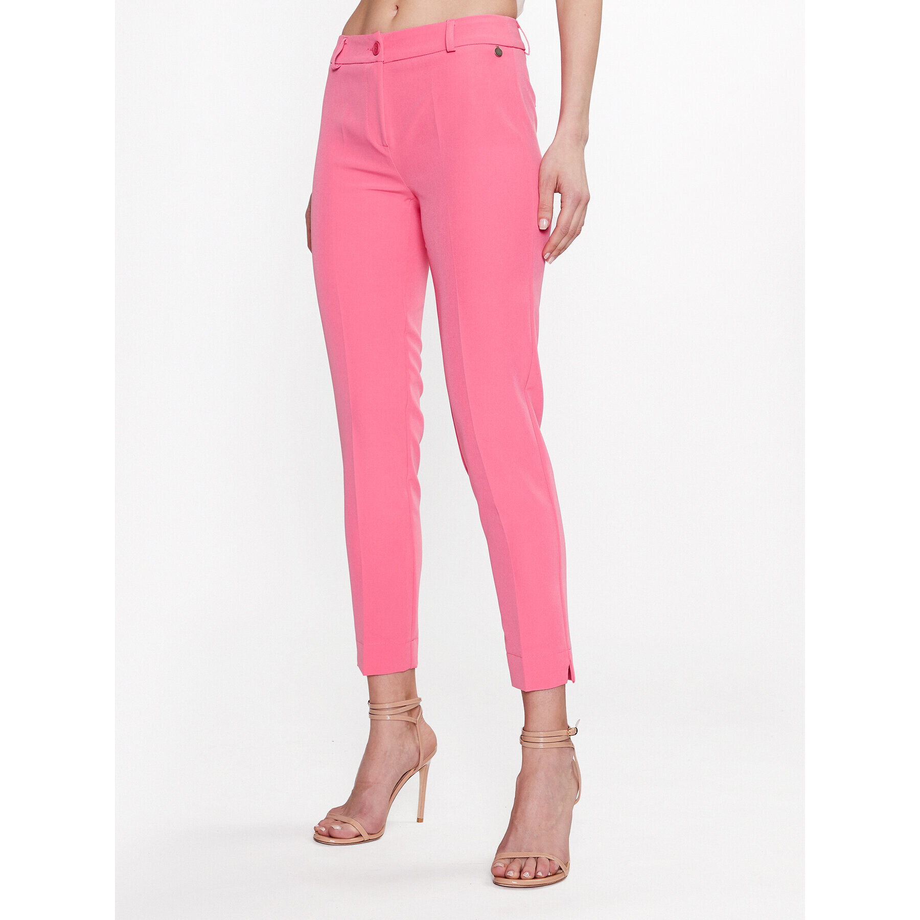 Maryley Pantaloni din material 23EB52Z/M08/43FR Roz Slim Fit - Pled.ro