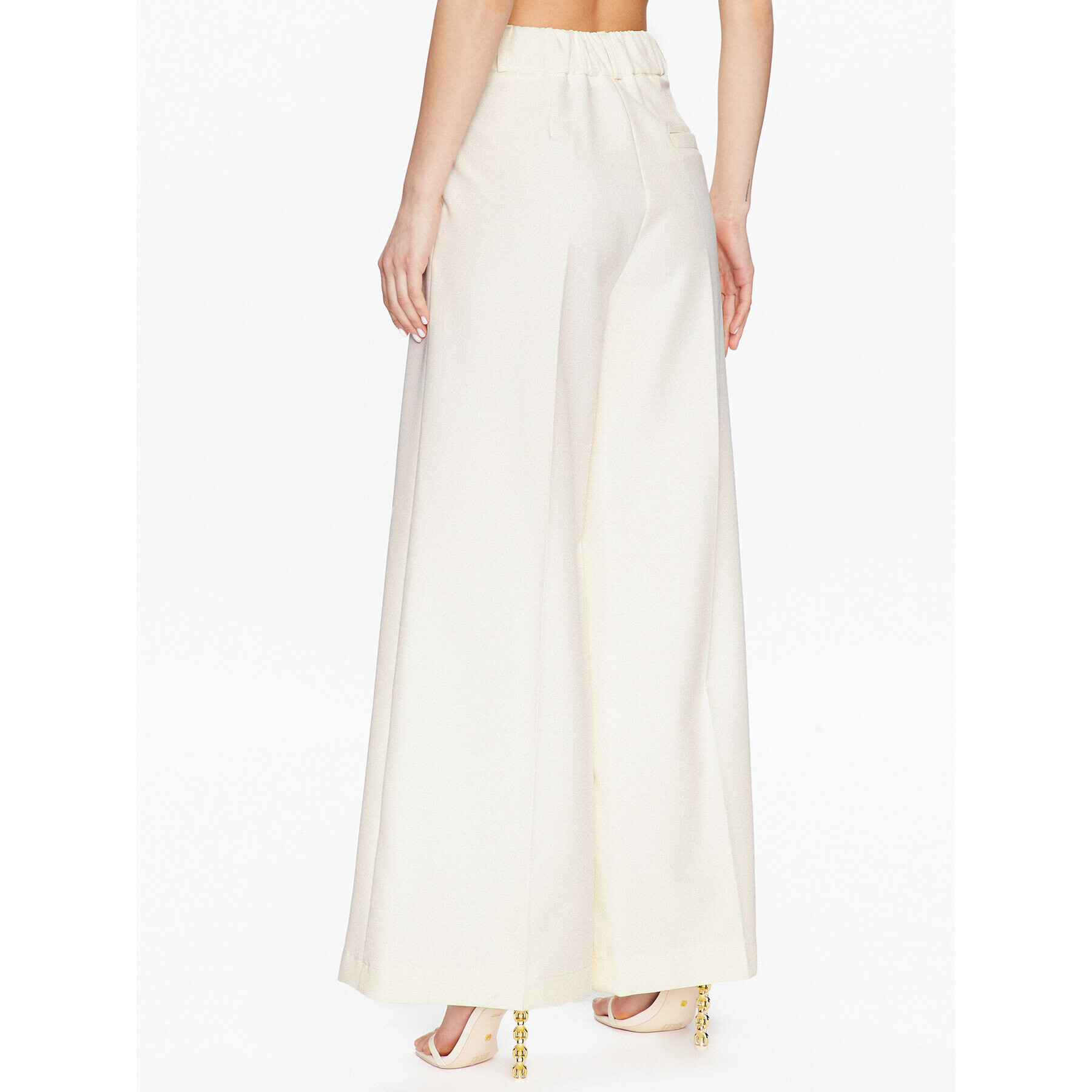 Maryley Pantaloni din material 23EB564/43GE Écru Wide Leg - Pled.ro