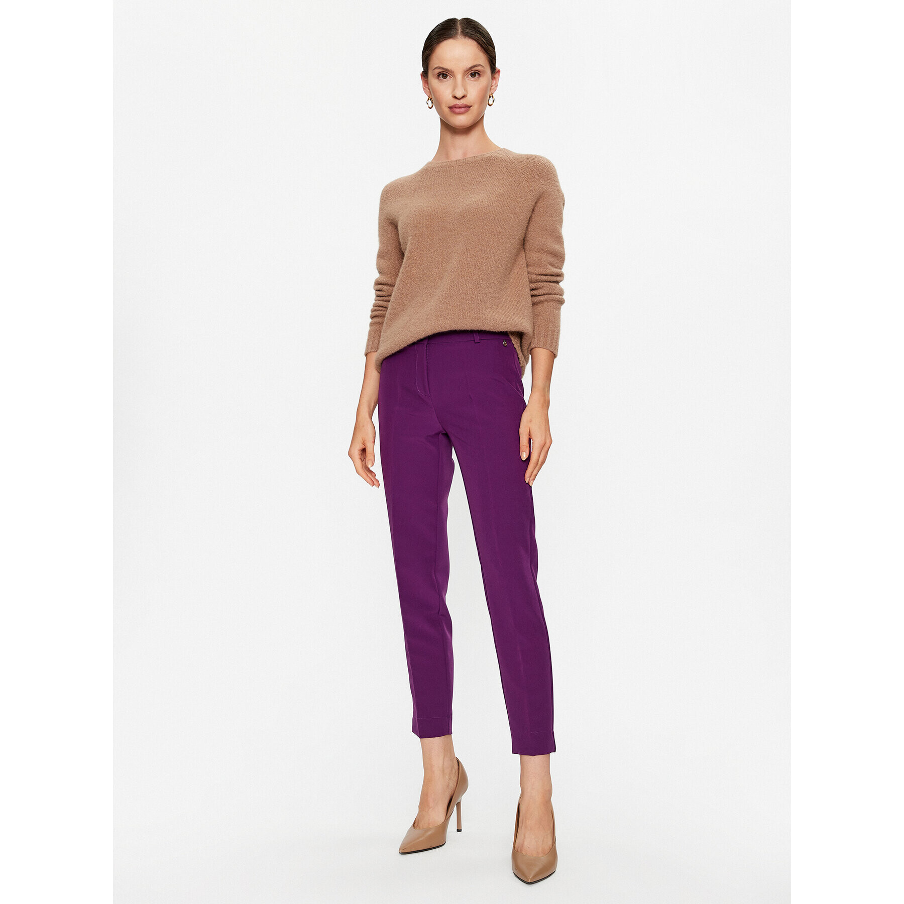 Maryley Pantaloni din material 23IB52Z/41RA Violet Regular Fit - Pled.ro