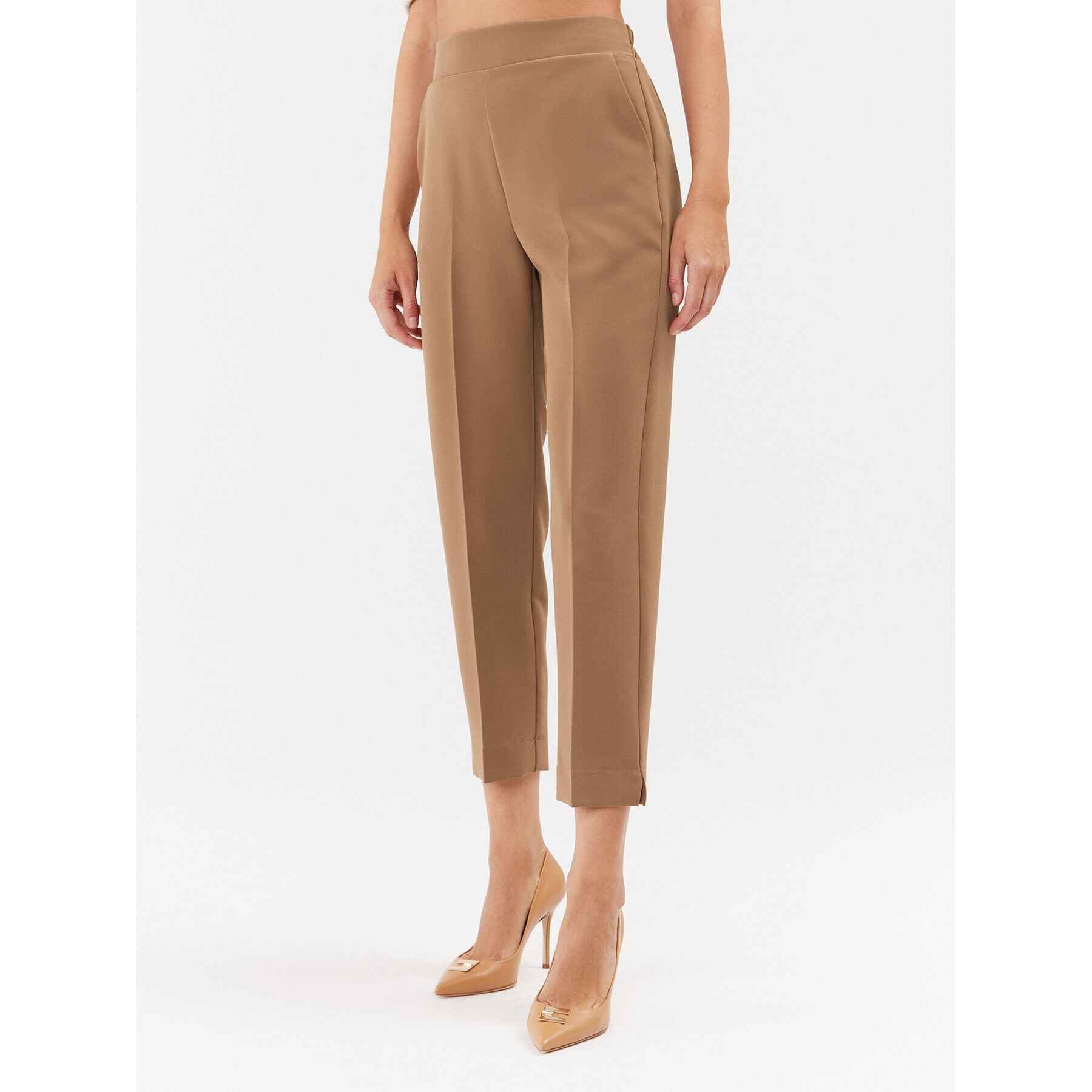 Maryley Pantaloni din material 23IB616/41AL Maro Regular Fit - Pled.ro