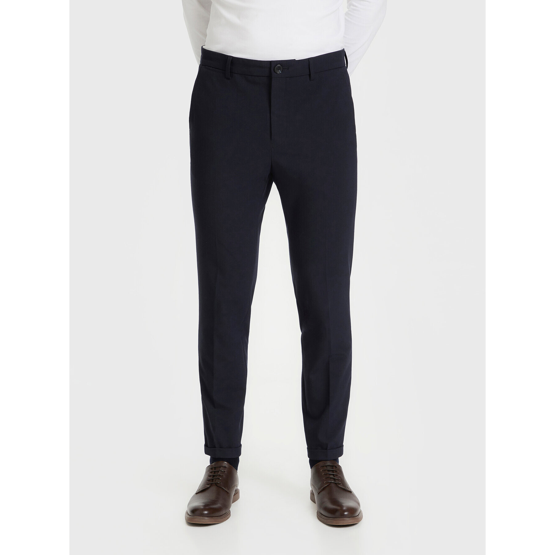 Matinique Pantaloni din material Liam 30205157 Bleumarin Regular Fit - Pled.ro