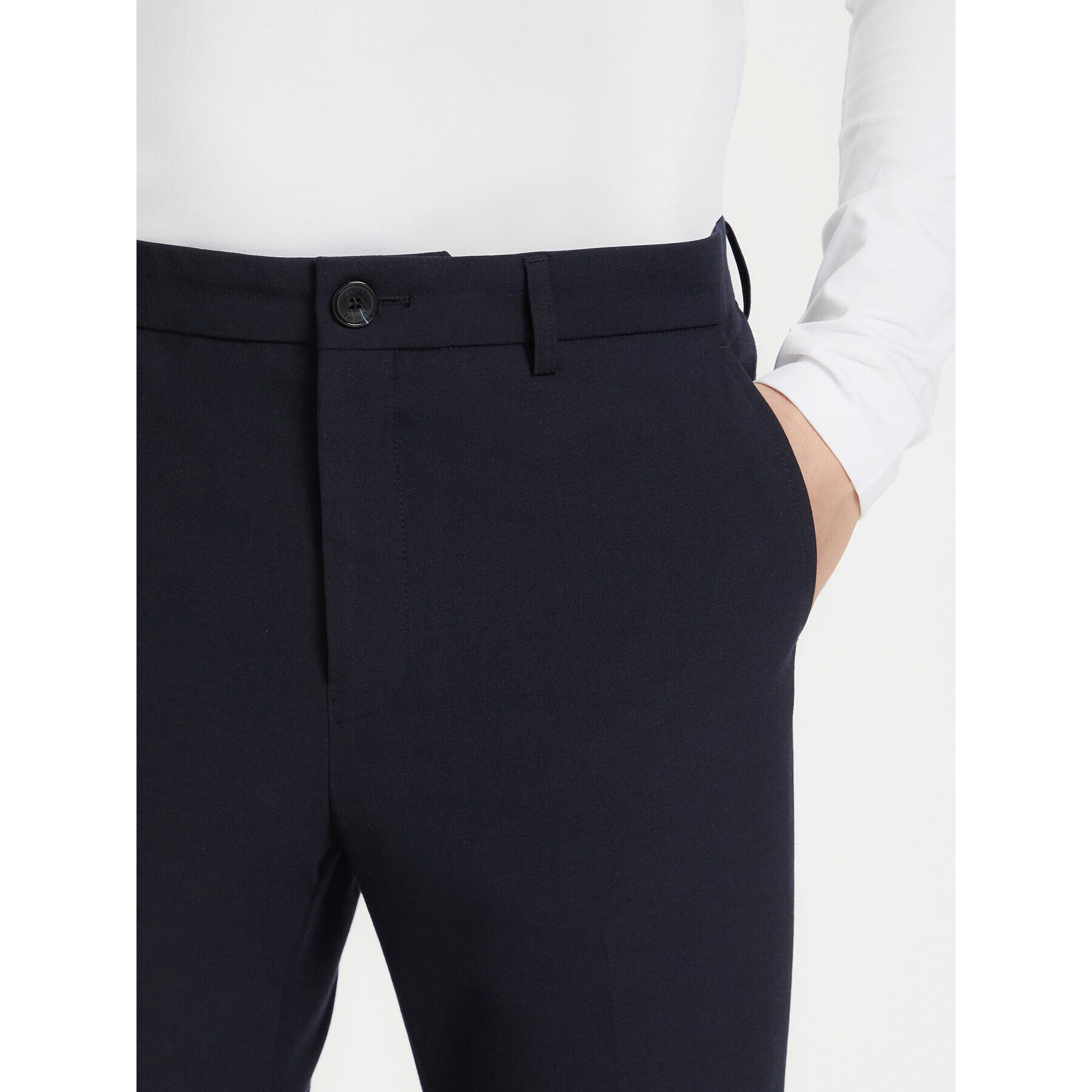 Matinique Pantaloni din material Liam 30205157 Bleumarin Regular Fit - Pled.ro