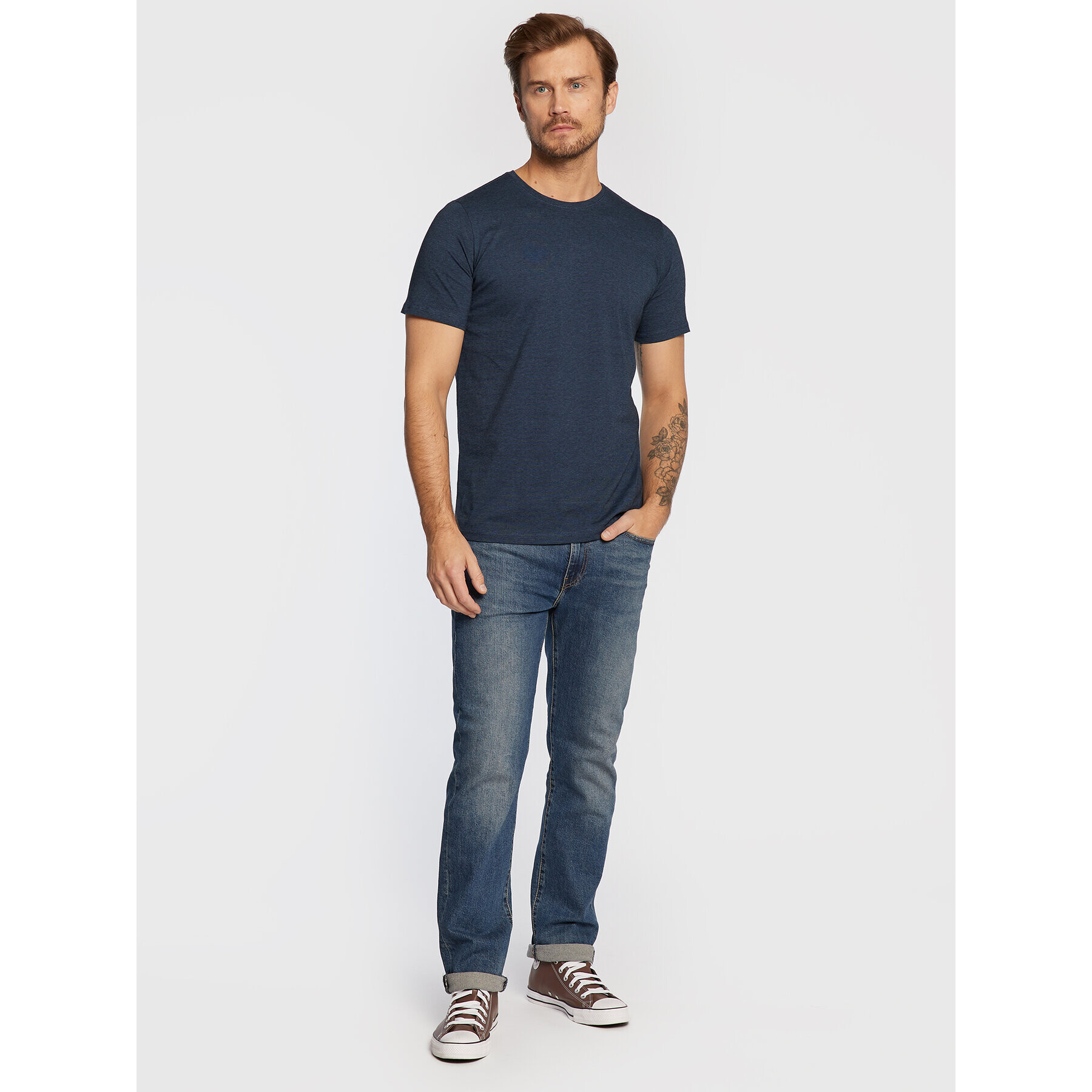 Matinique Tricou Jermane 30204781 Bleumarin Regular Fit - Pled.ro