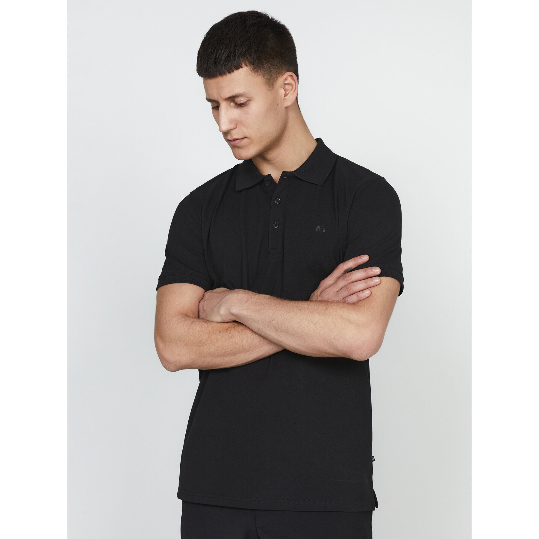 Matinique Tricou polo 30206461 Negru Regular Fit - Pled.ro