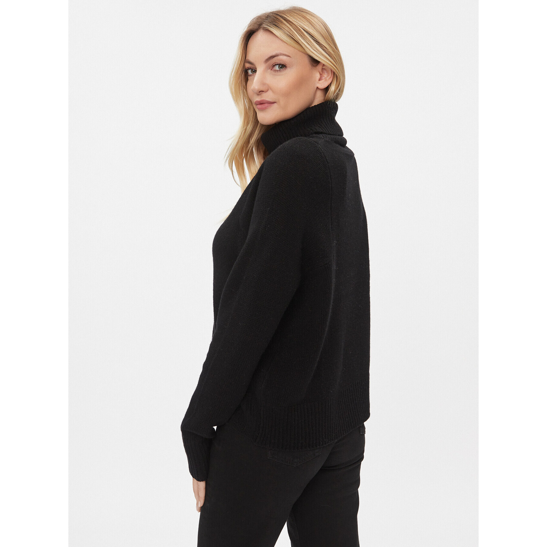 MAX&Co. Bluză cu gât Caprera 73641723 Negru Regular Fit - Pled.ro